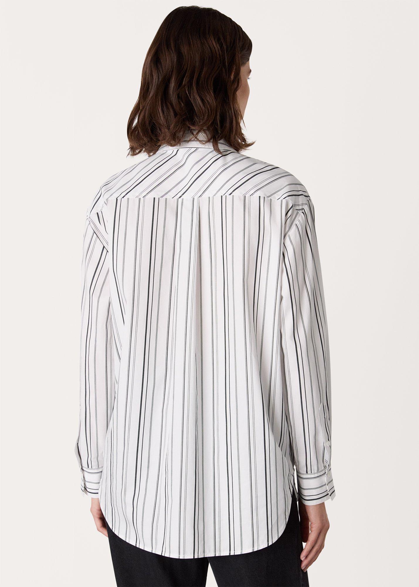 Mixed Stripe Oversized Shirt