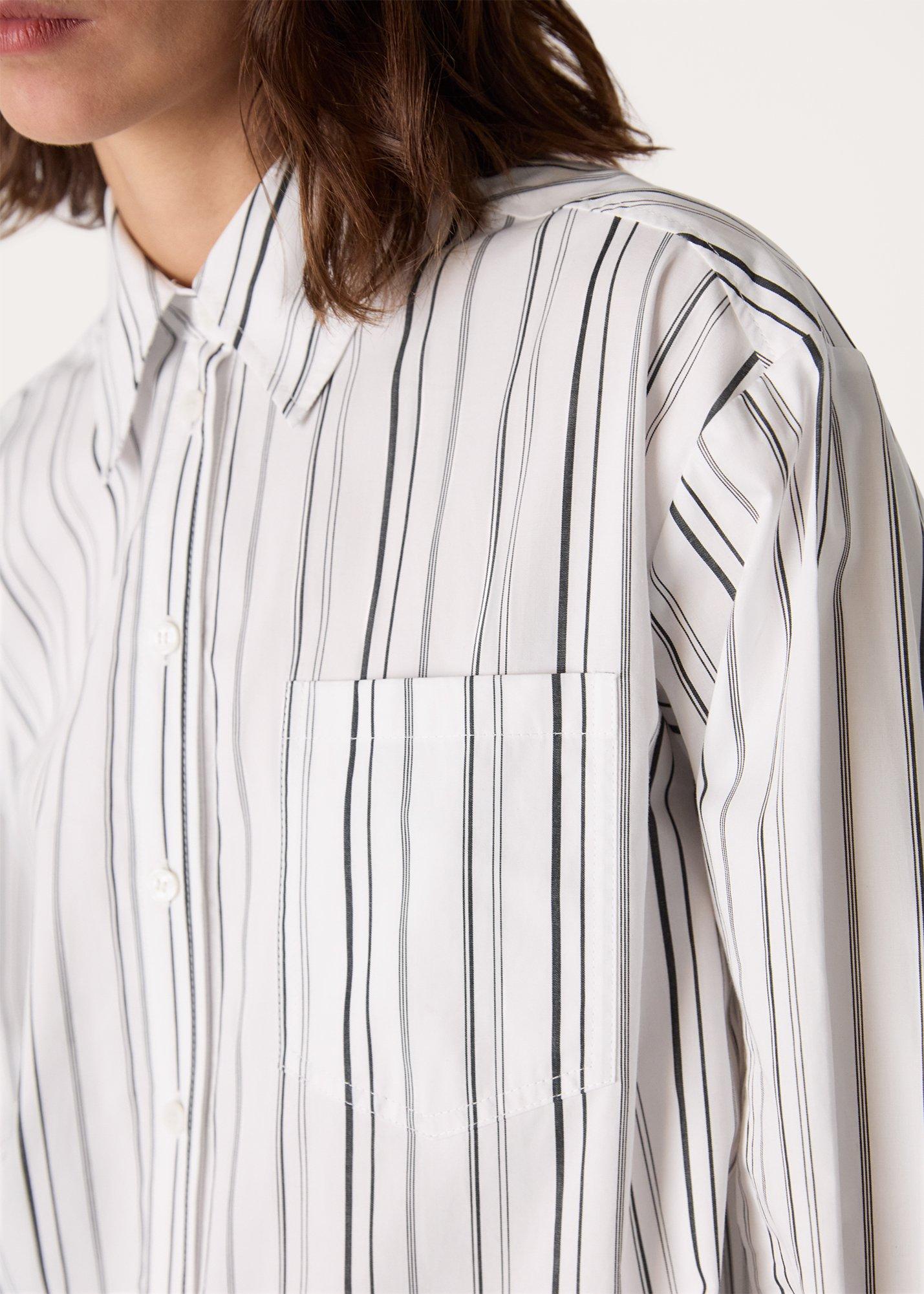 Mixed Stripe Oversized Shirt