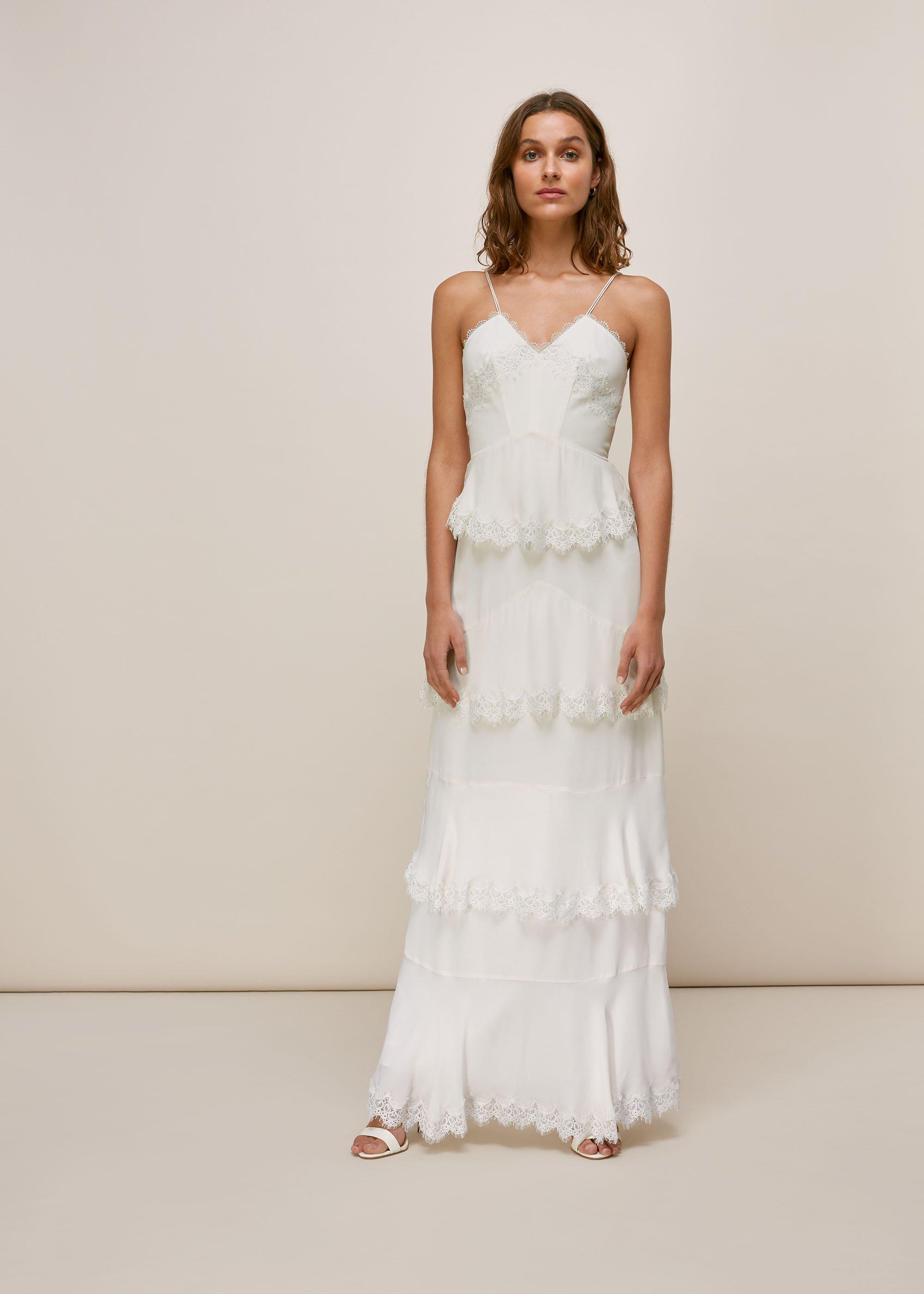 Isla Tiered Wedding Dress Ivory