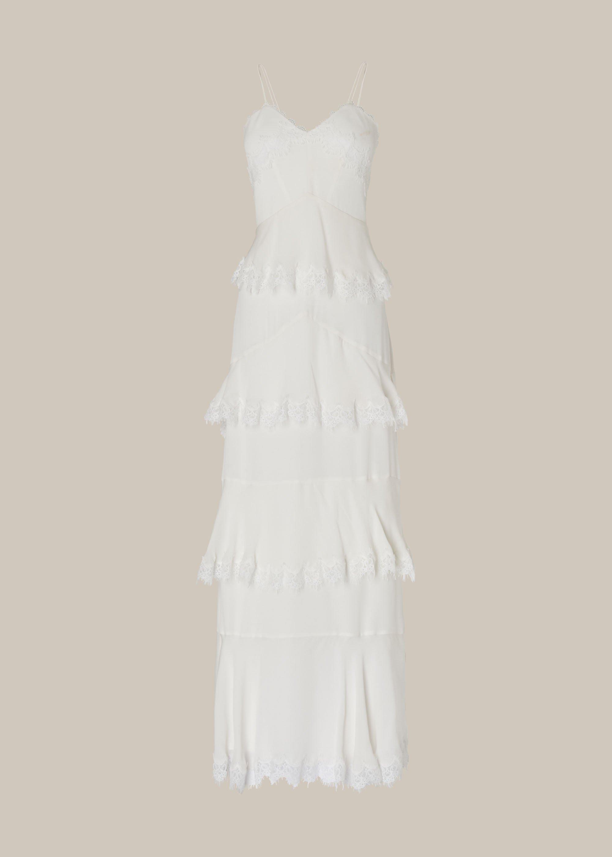 Isla Tiered Wedding Dress Ivory