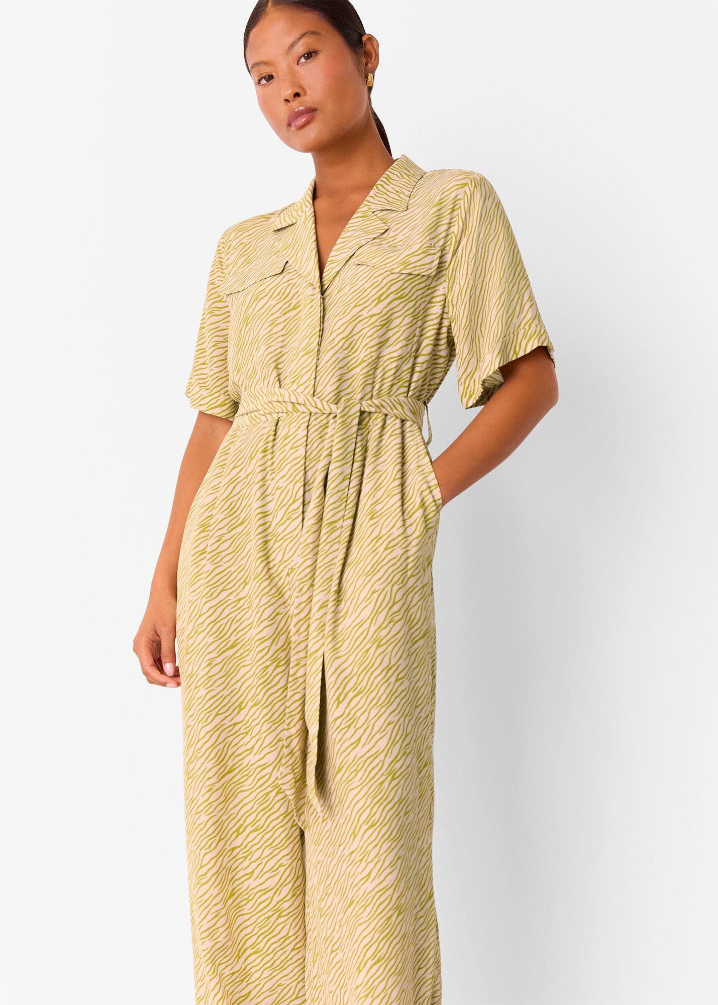 Green Kelly Tiger Flame Jumpsuit