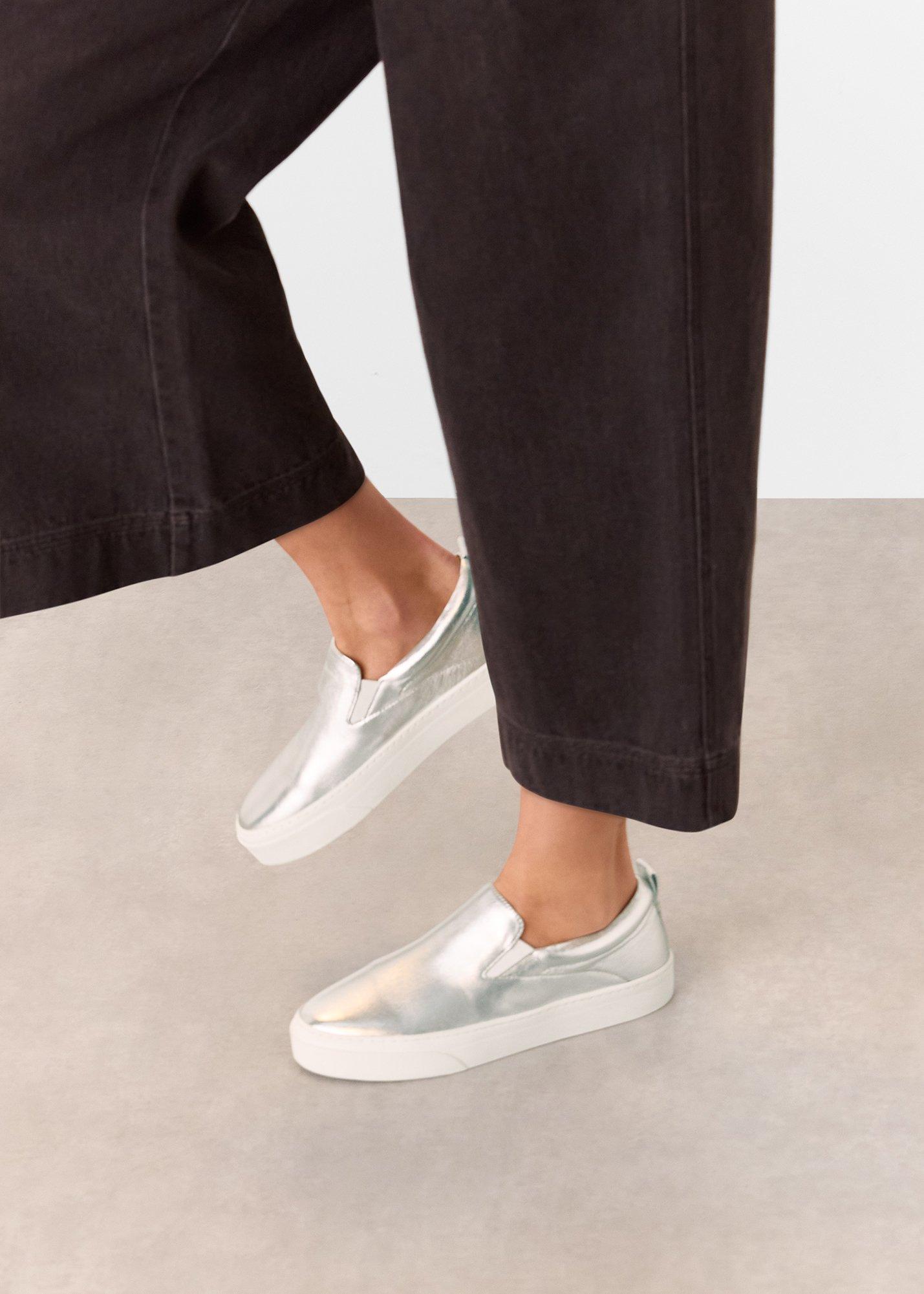 Silver Kinsley Slip On Sneaker&nbsp;