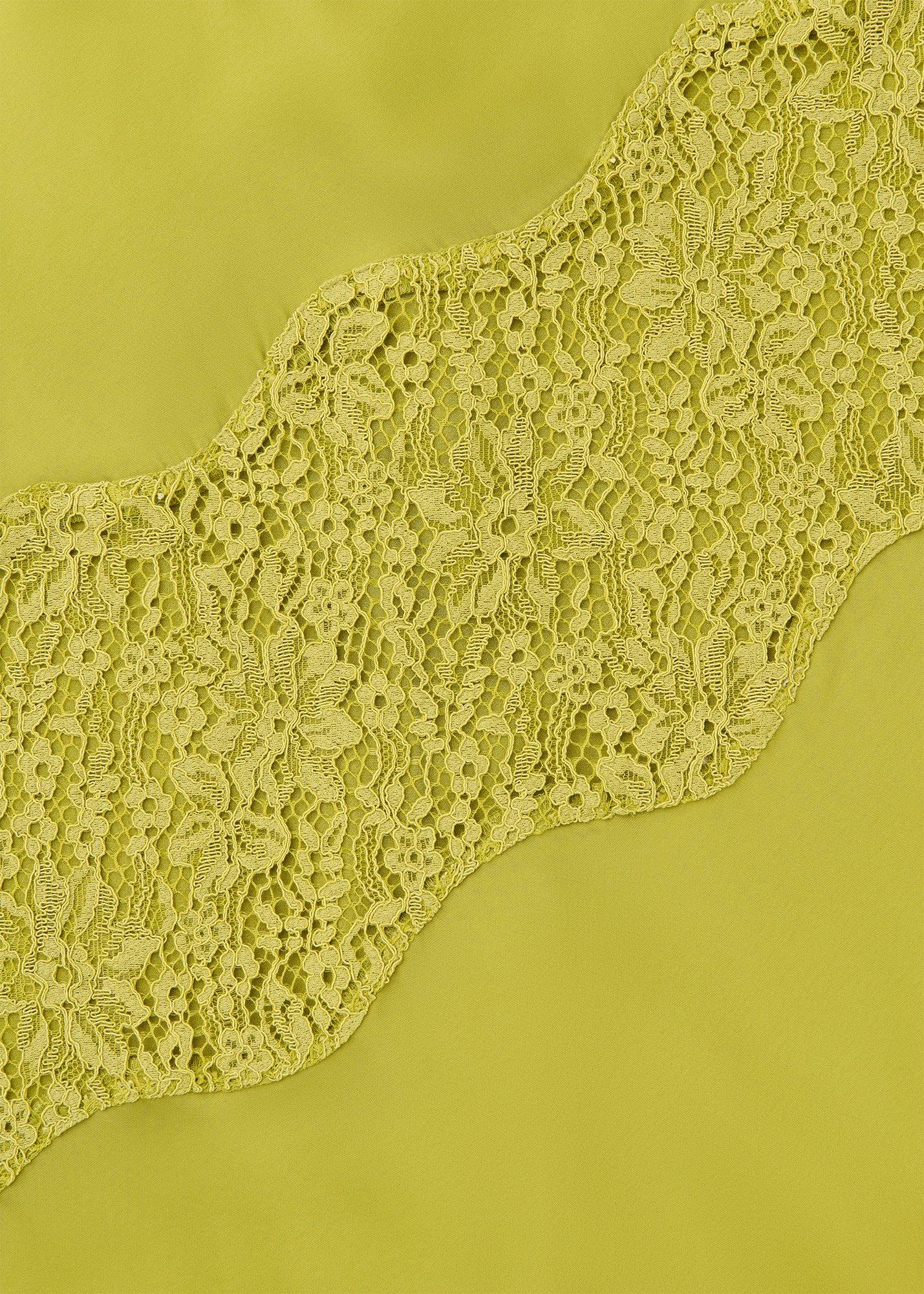 Lace Insert Midi Dress