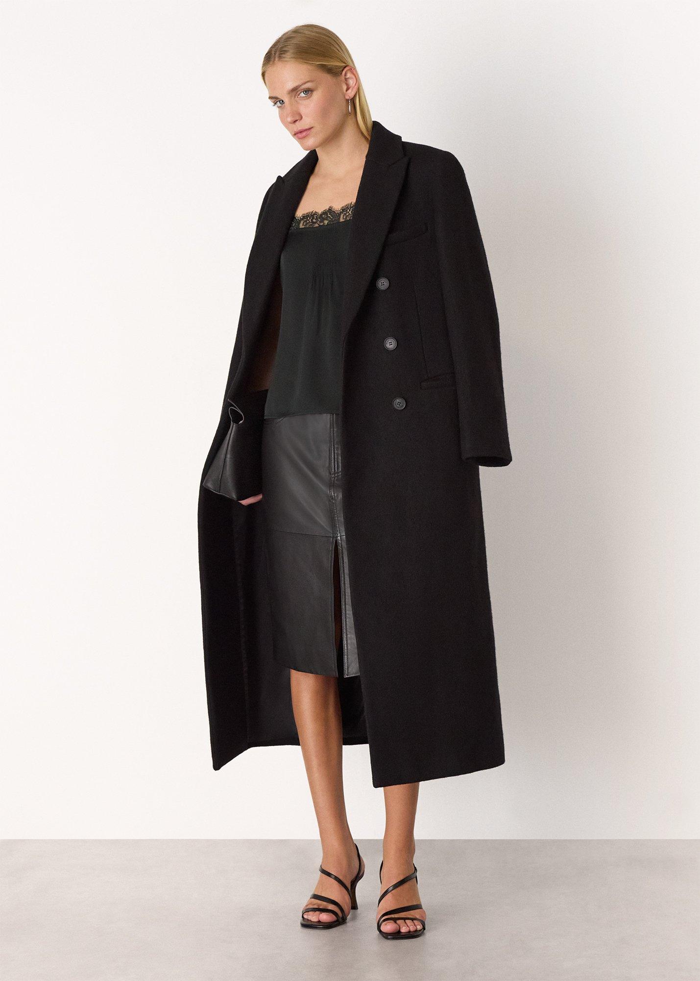 Black Lace Trim Crepe Cami Top