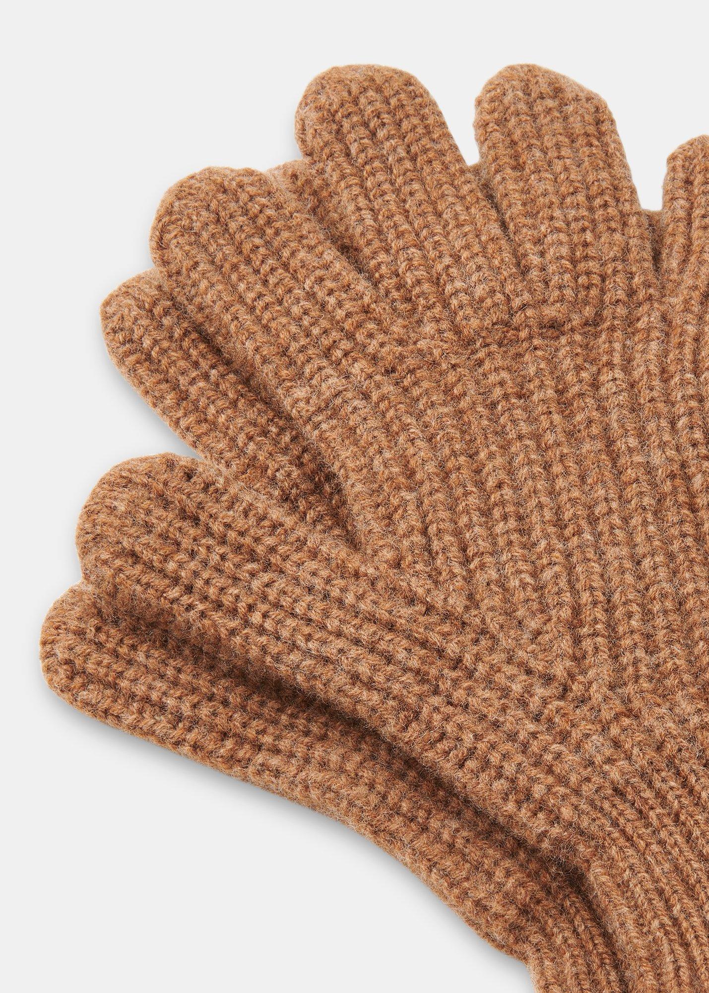 Camel Lambswool Gloves