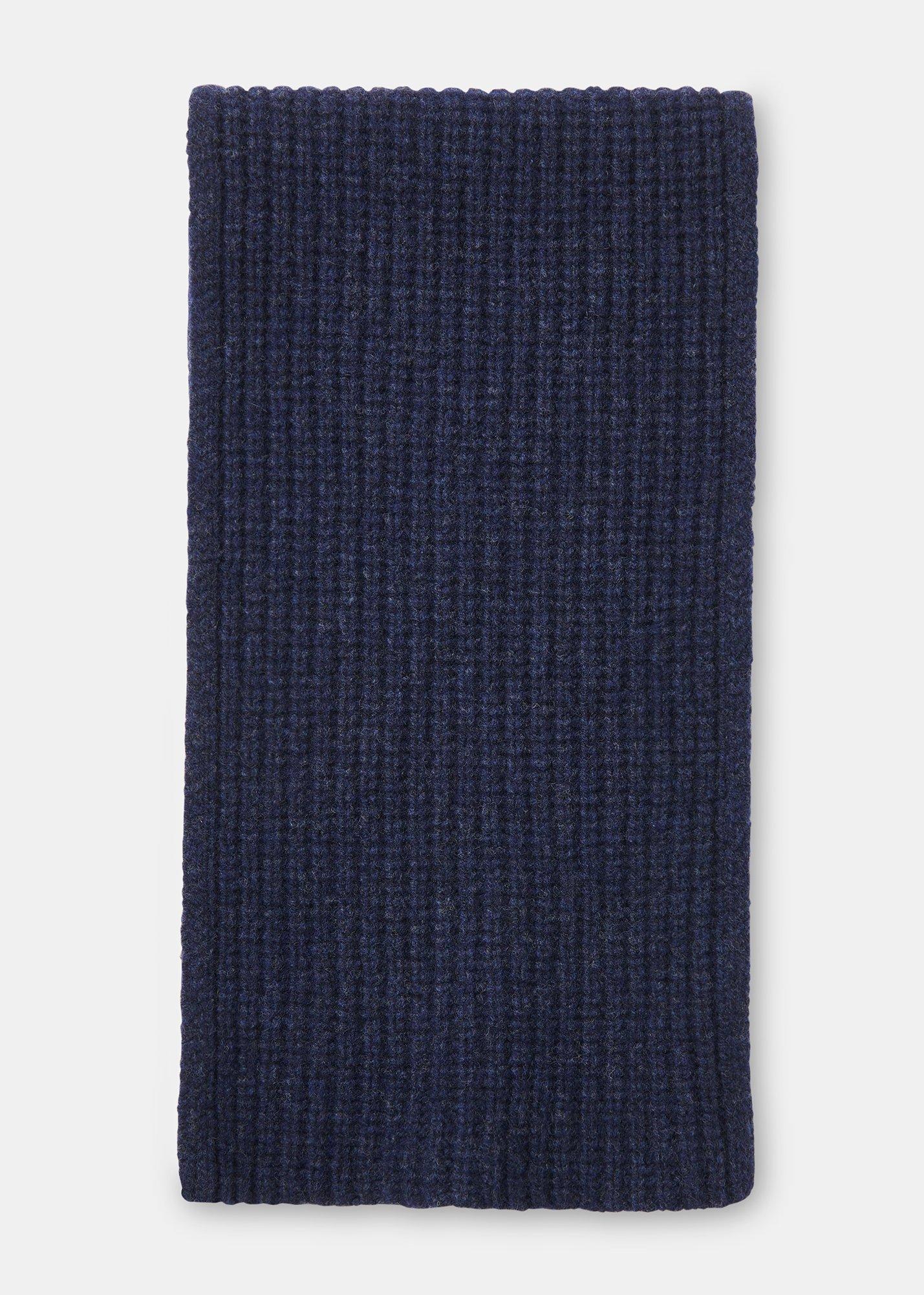 Navy Lambswool Scarf