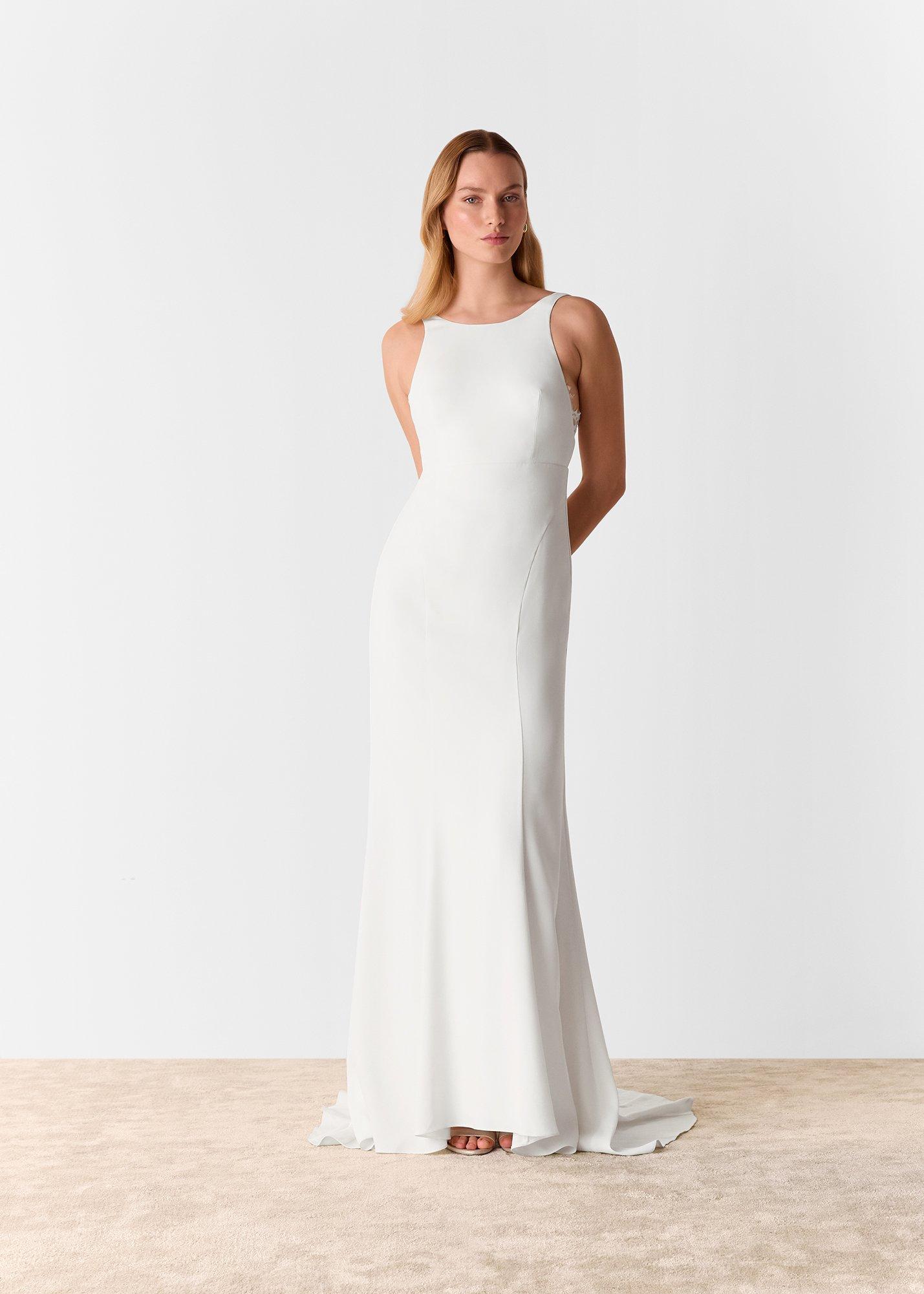 Ivory Lina Lace Insert Wedding Dress