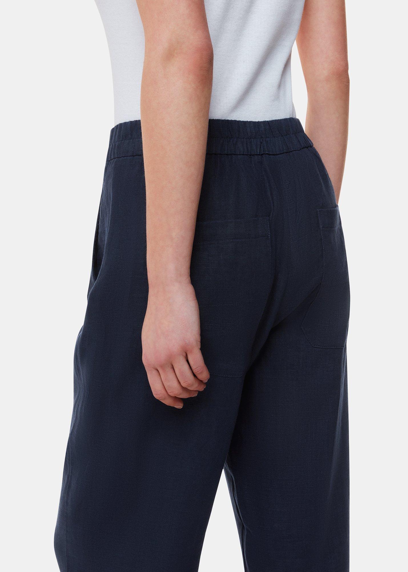 Linen Barrel Leg Trouser