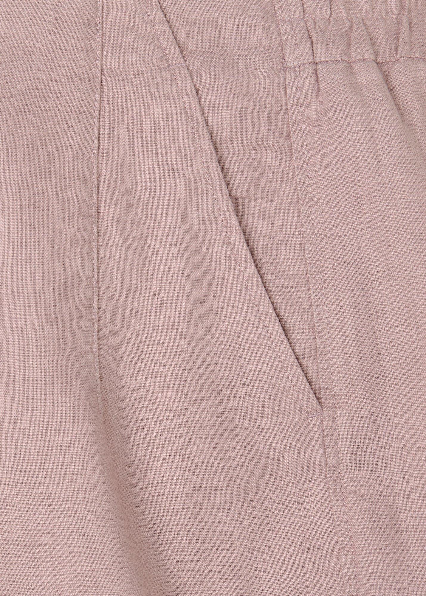 Linen Barrel Leg Trouser