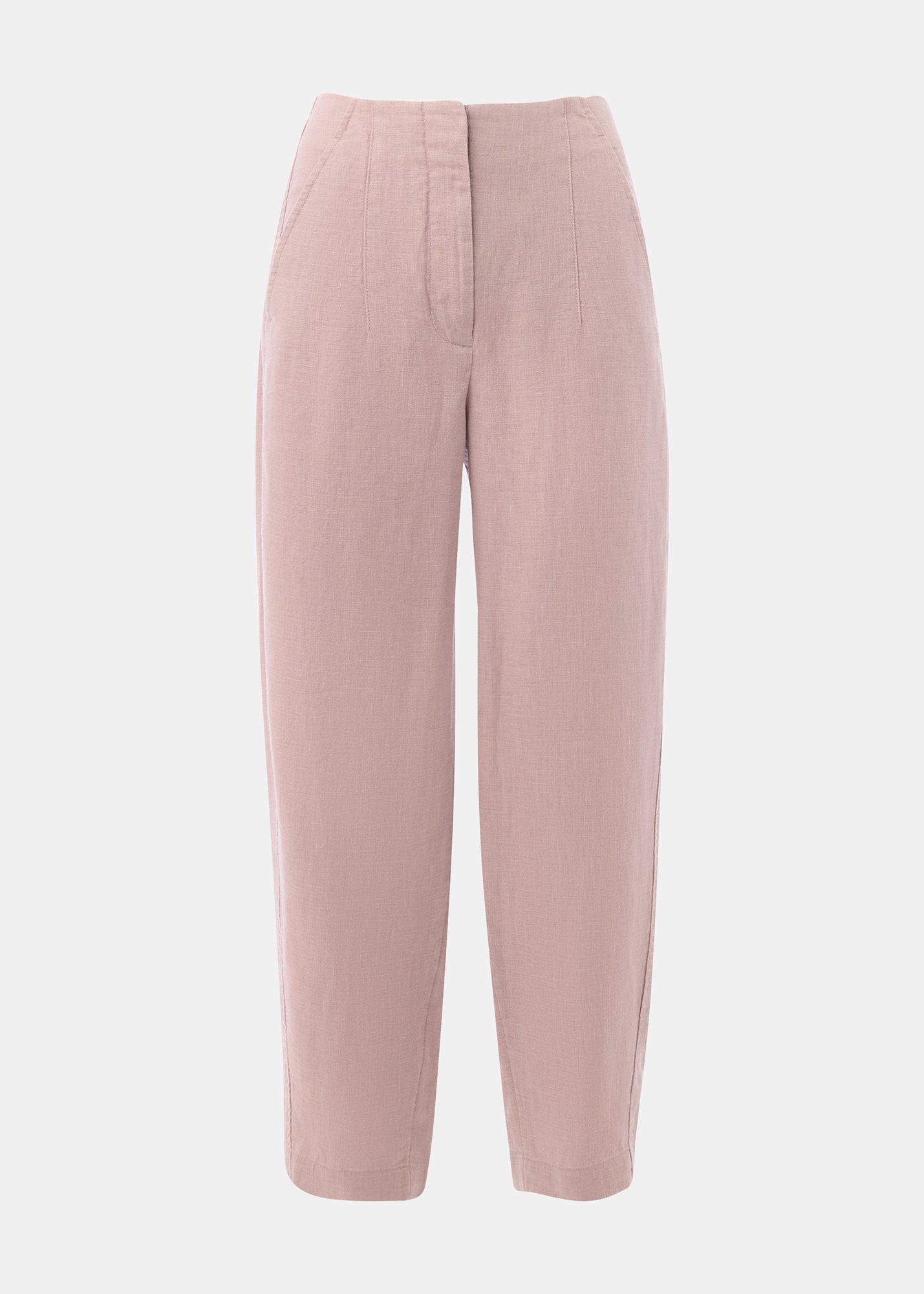 Linen Barrel Leg Trouser