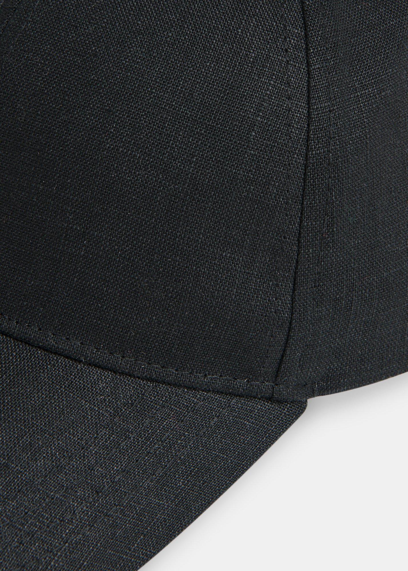 Black Linen Cap