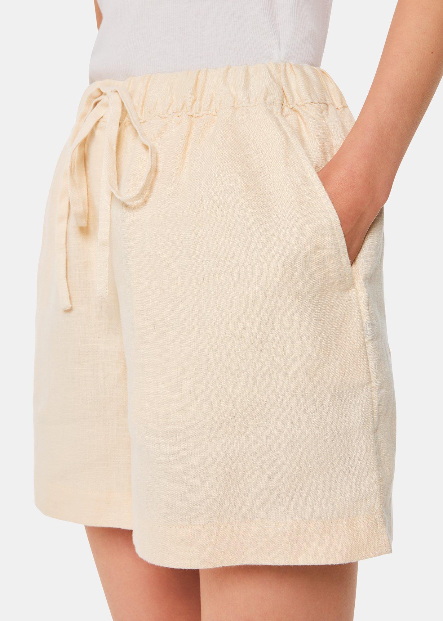Ivory Linen Elasticated Short