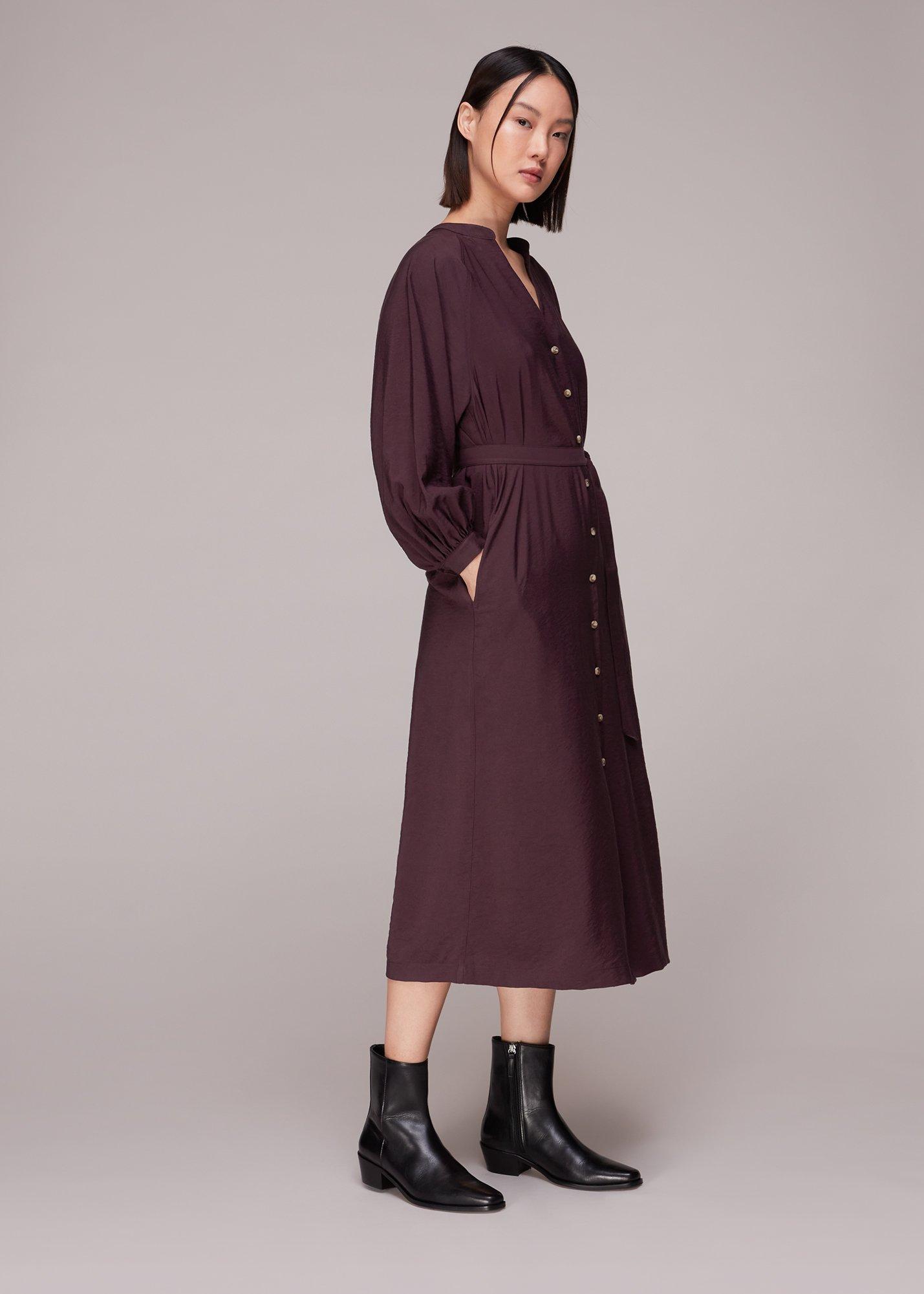 Aubergine Lizzie Midi Dress