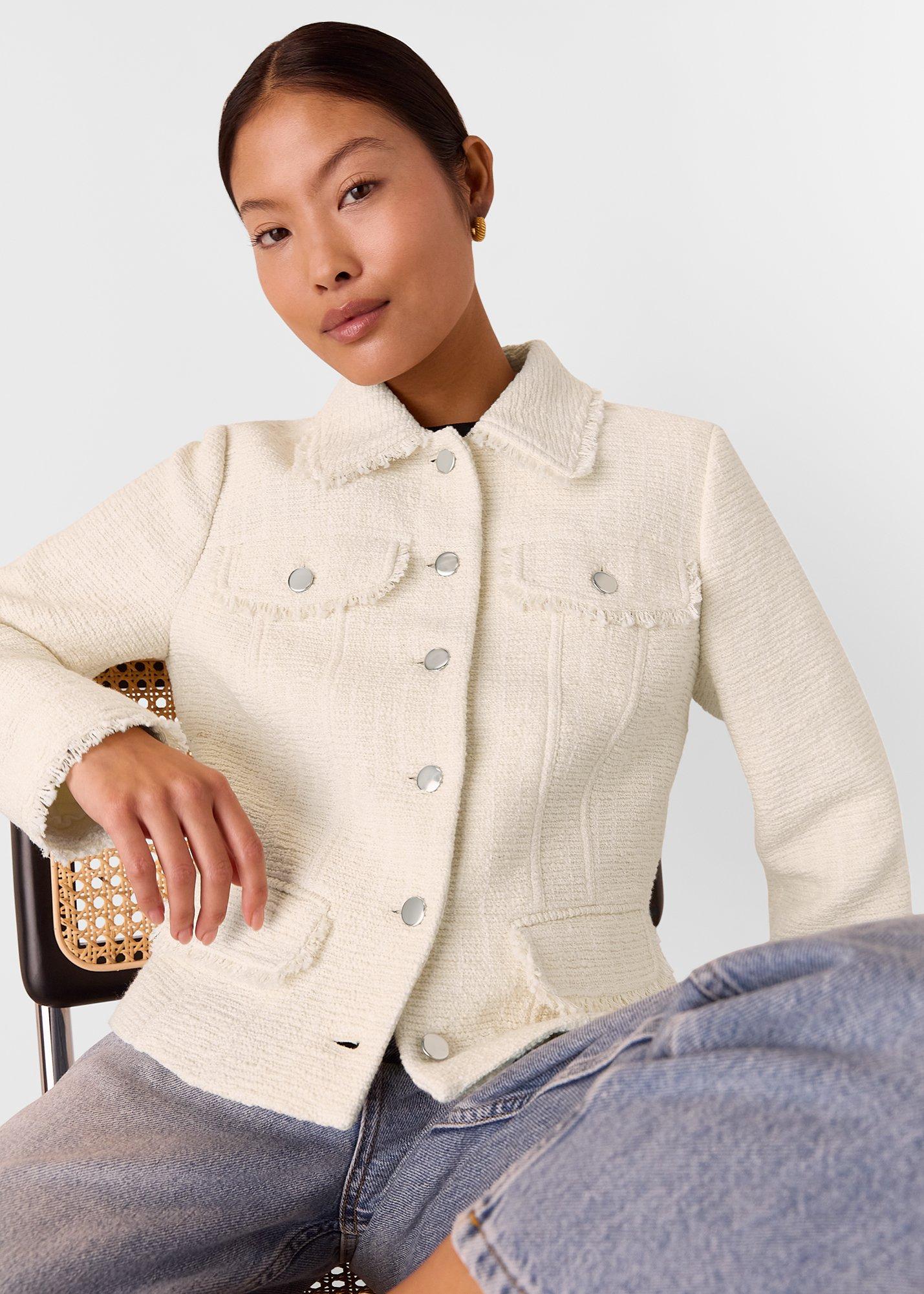 Ivory Petite Lucie Boucle Jacket