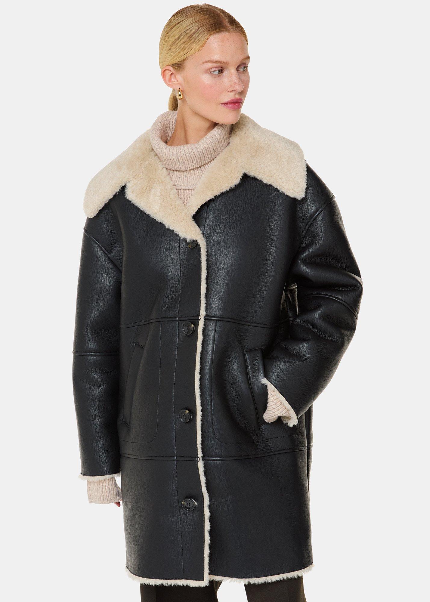 Black Luella Faux Fur Coat
