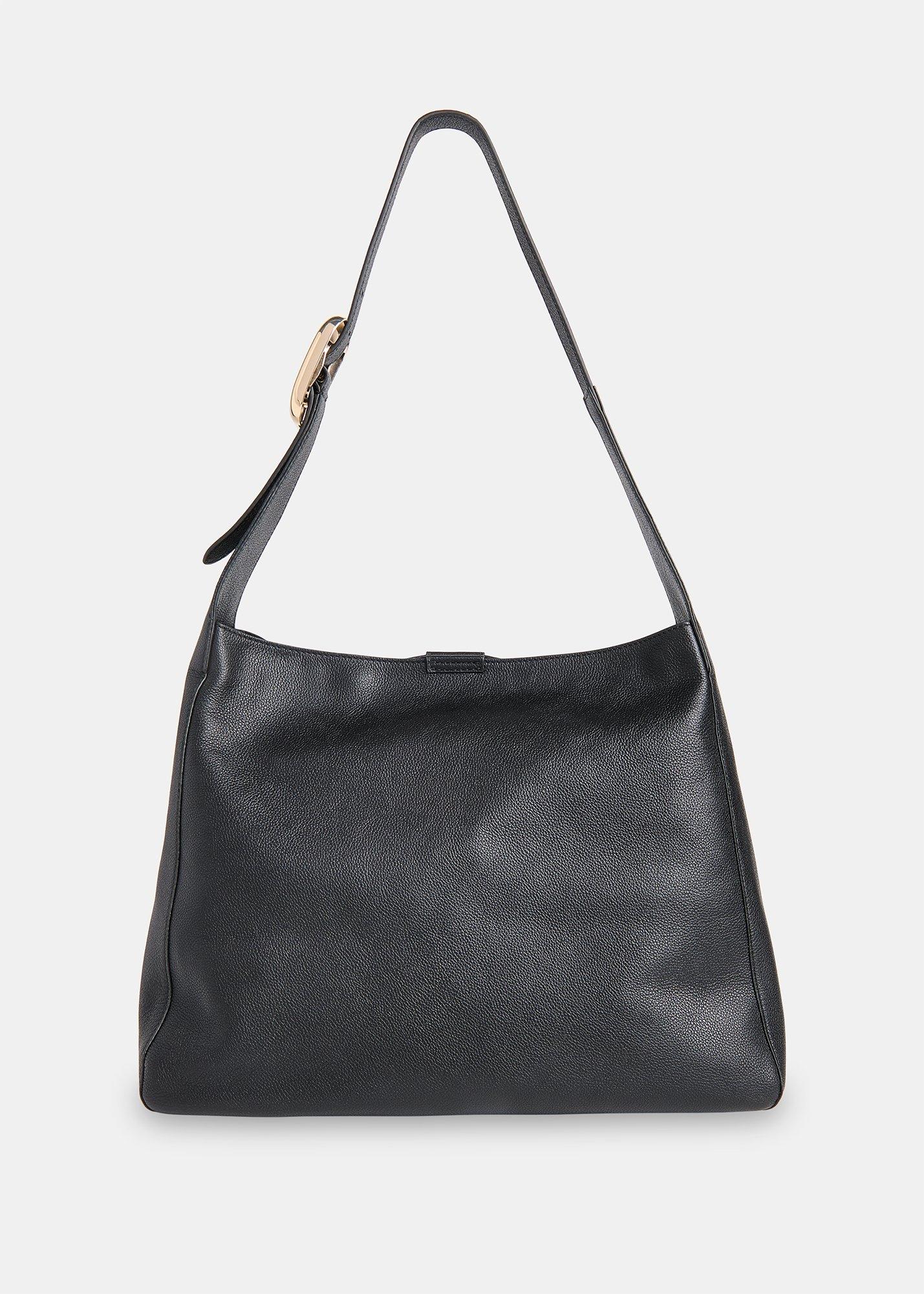Black Mabel Buckle Detail Tote Bag
