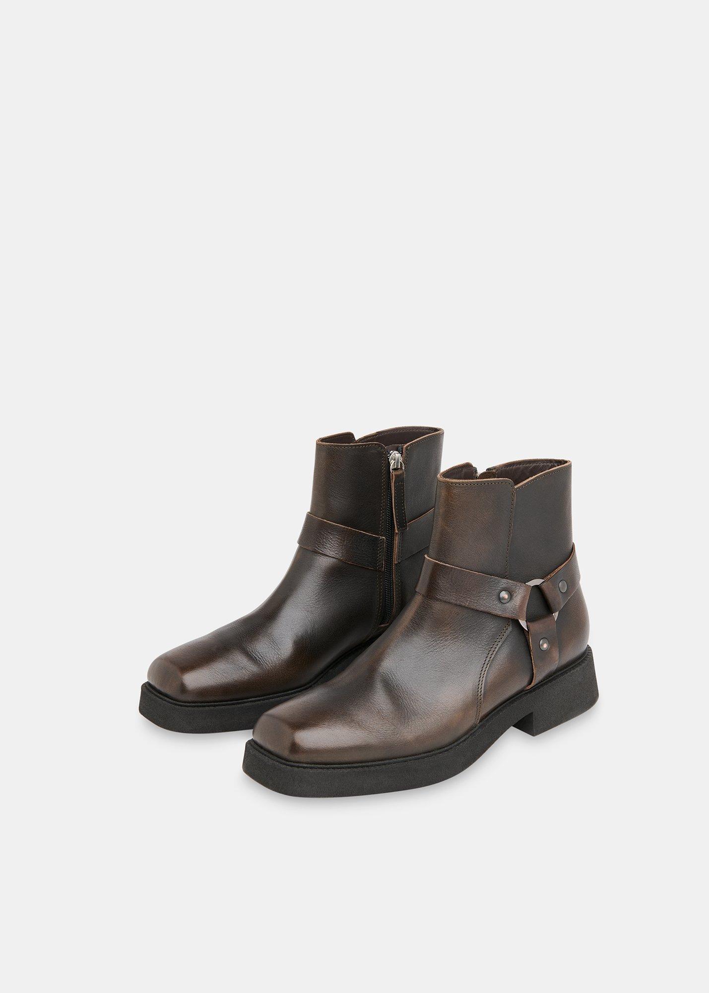 Matteo Burnished Biker Boot