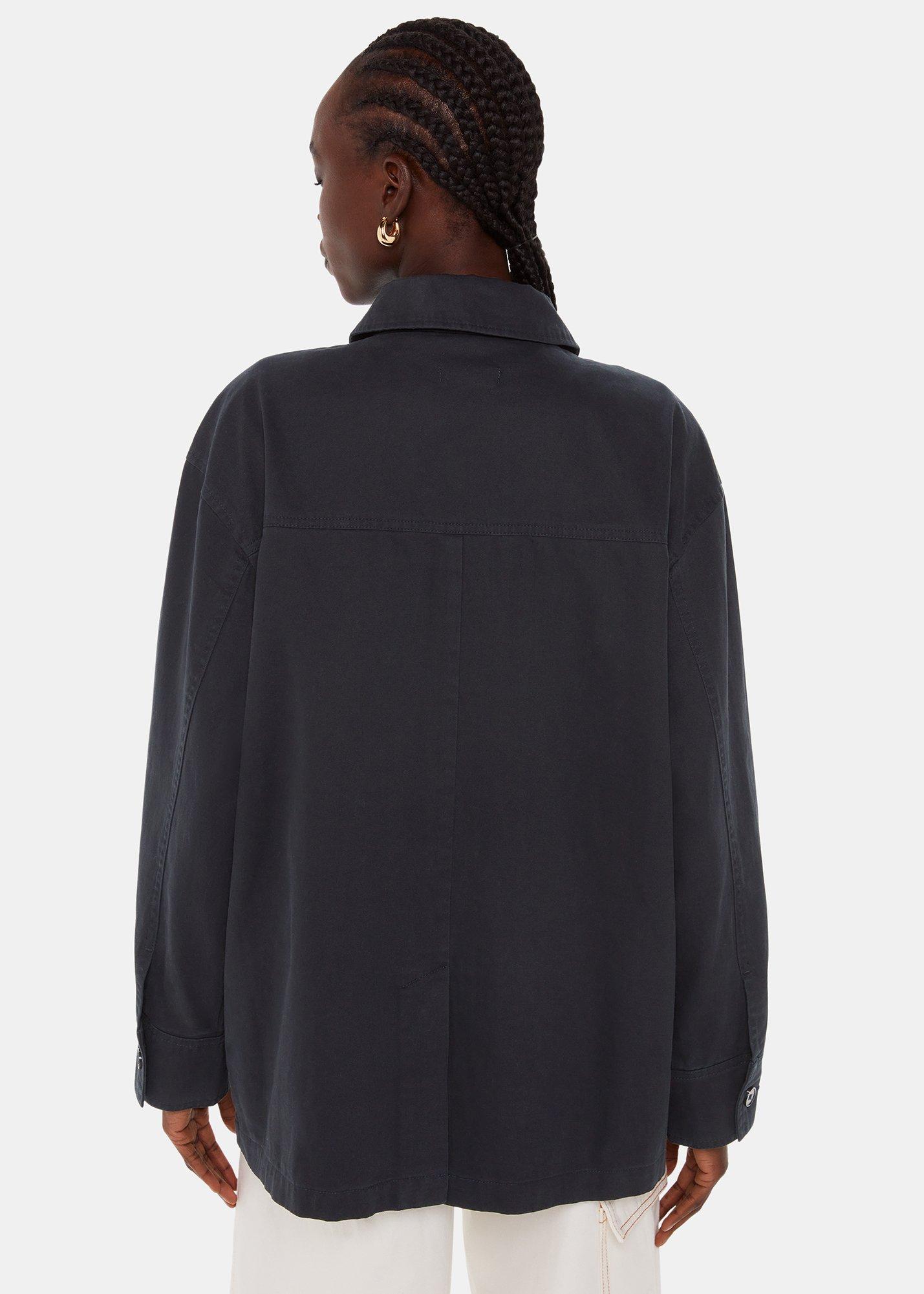 Washed Black Megan 4 Pocket Casual Jacket