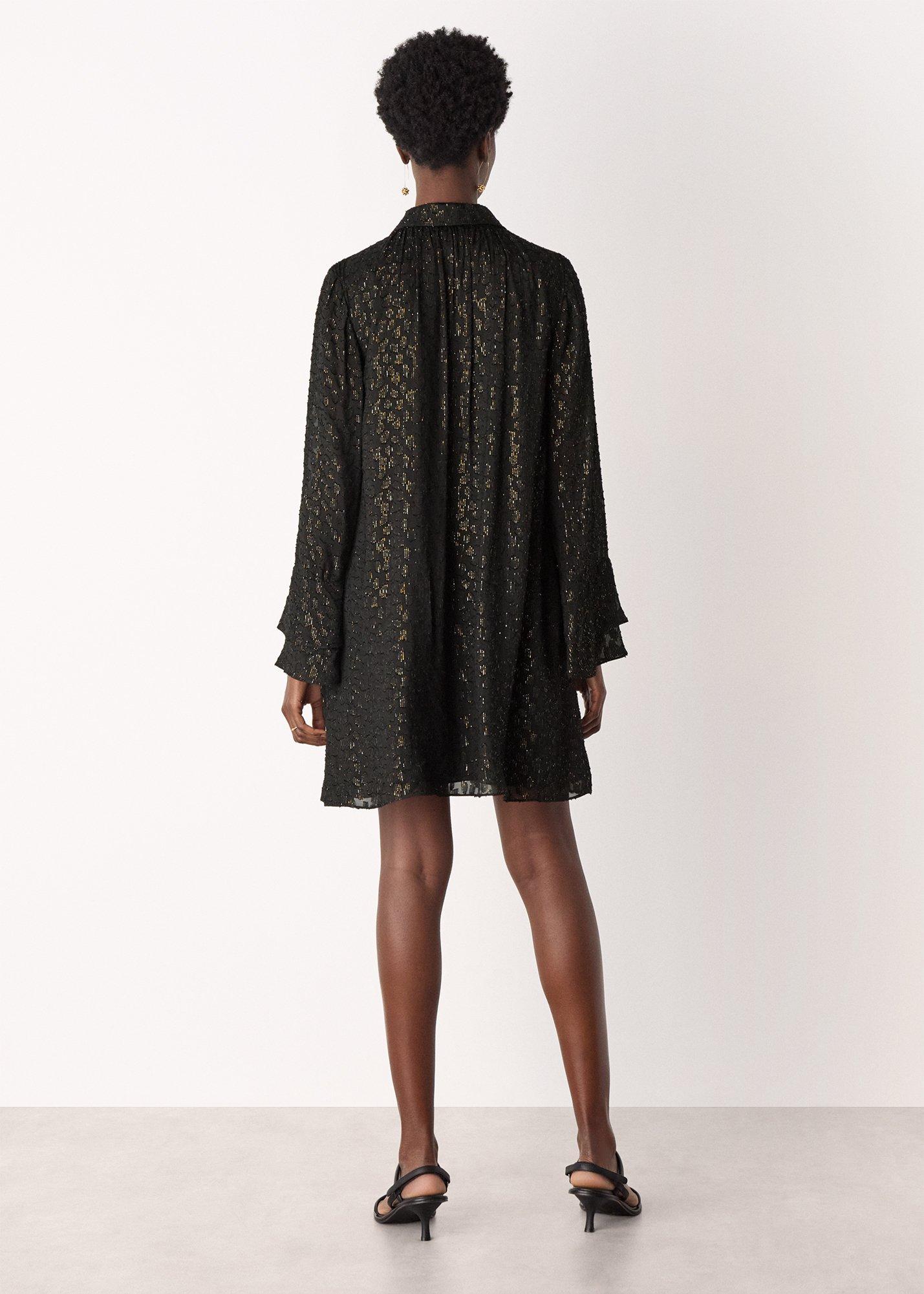 Metallic Dobby Mini Dress