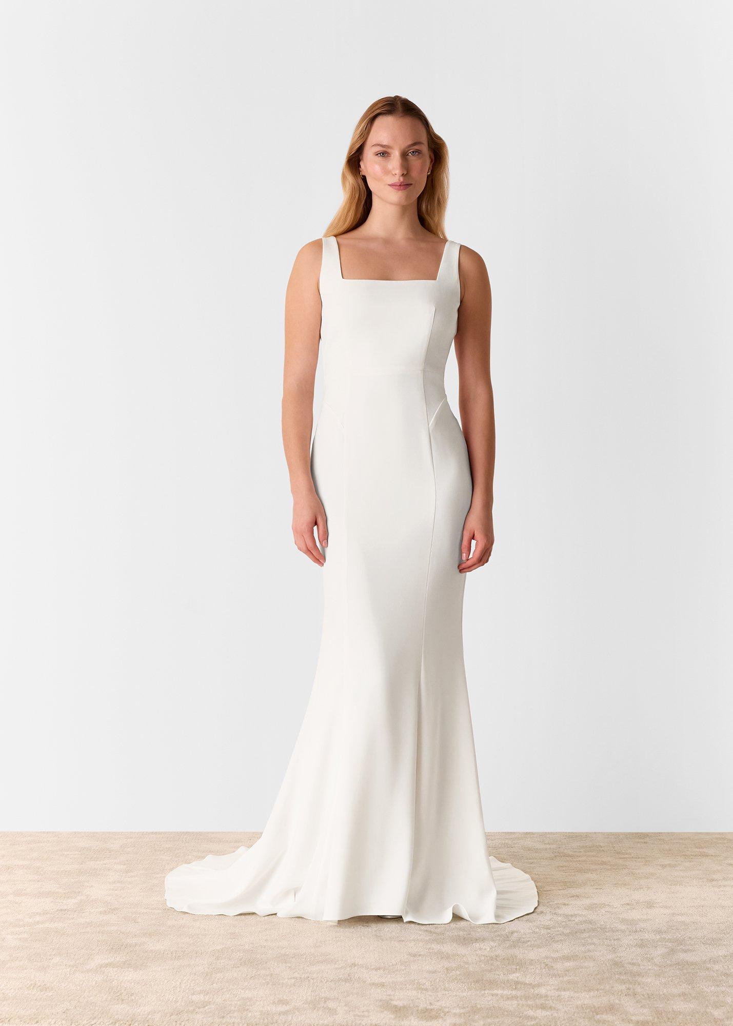 Ivory Mia Square Neck Wedding Dress