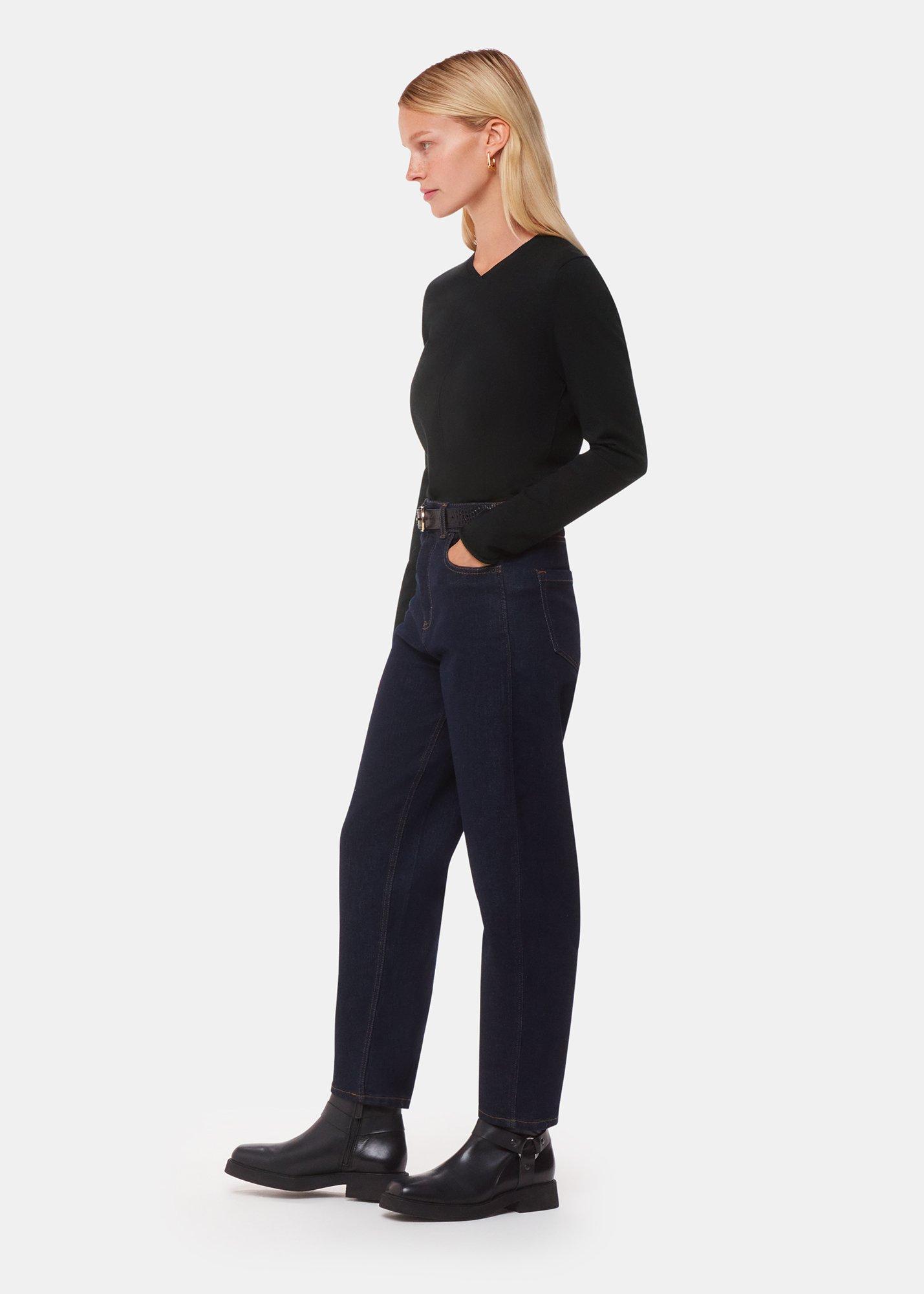 Black Mila V Neck Sweater