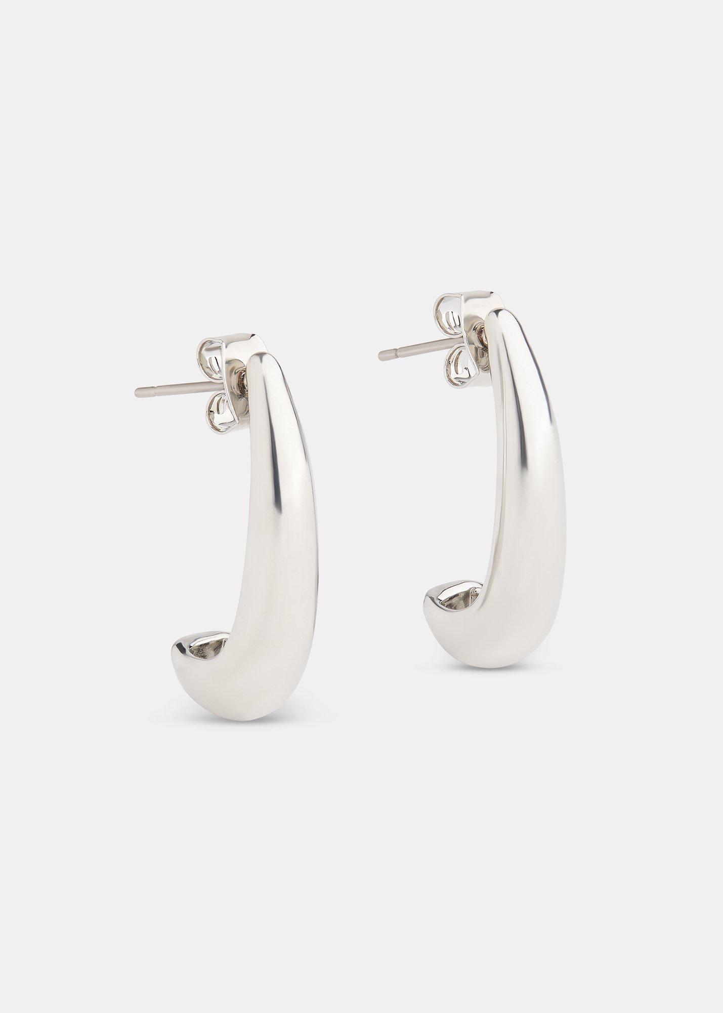 Silver Mini Curved Earring