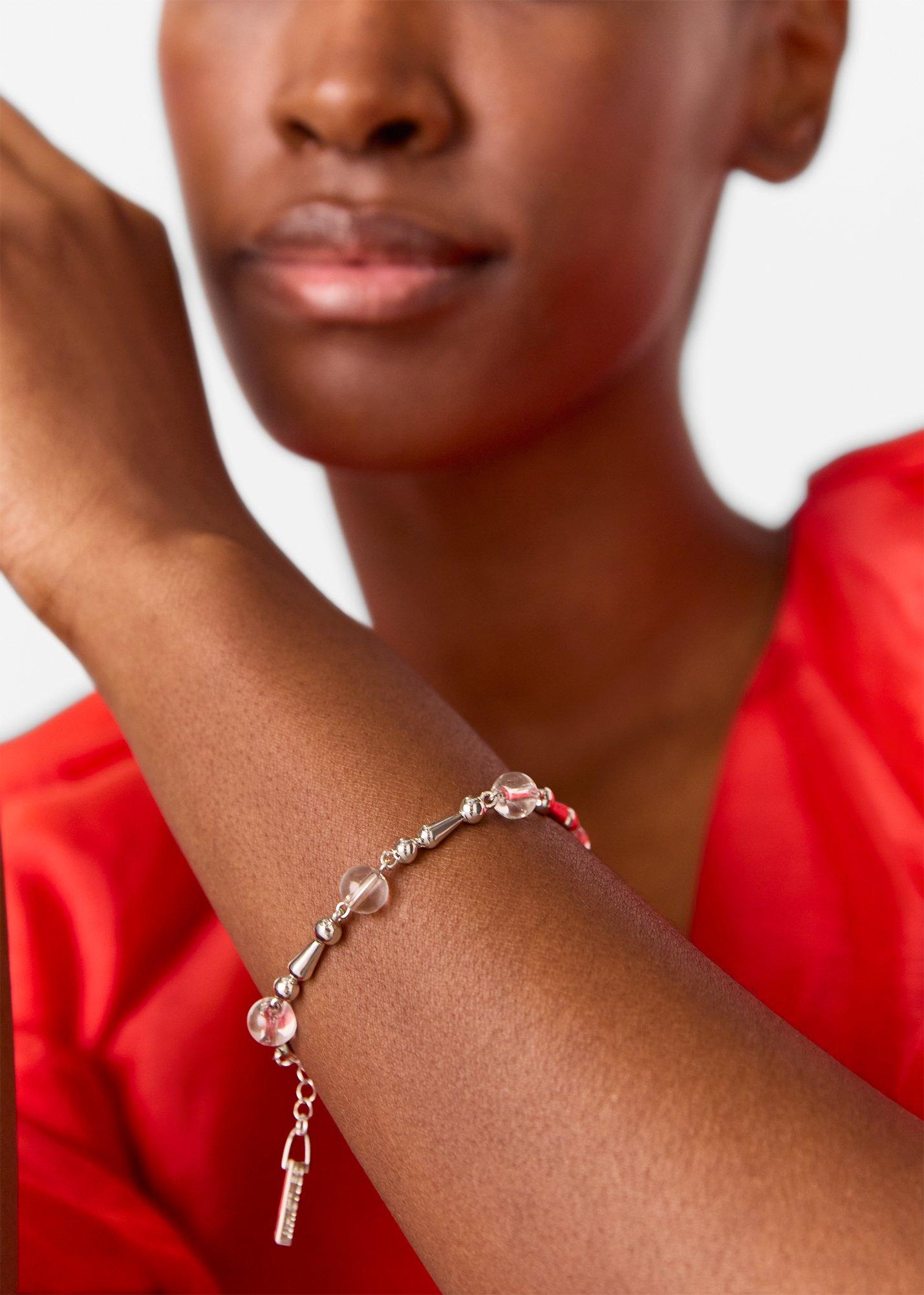 Silver Mixed Bead Bracelet