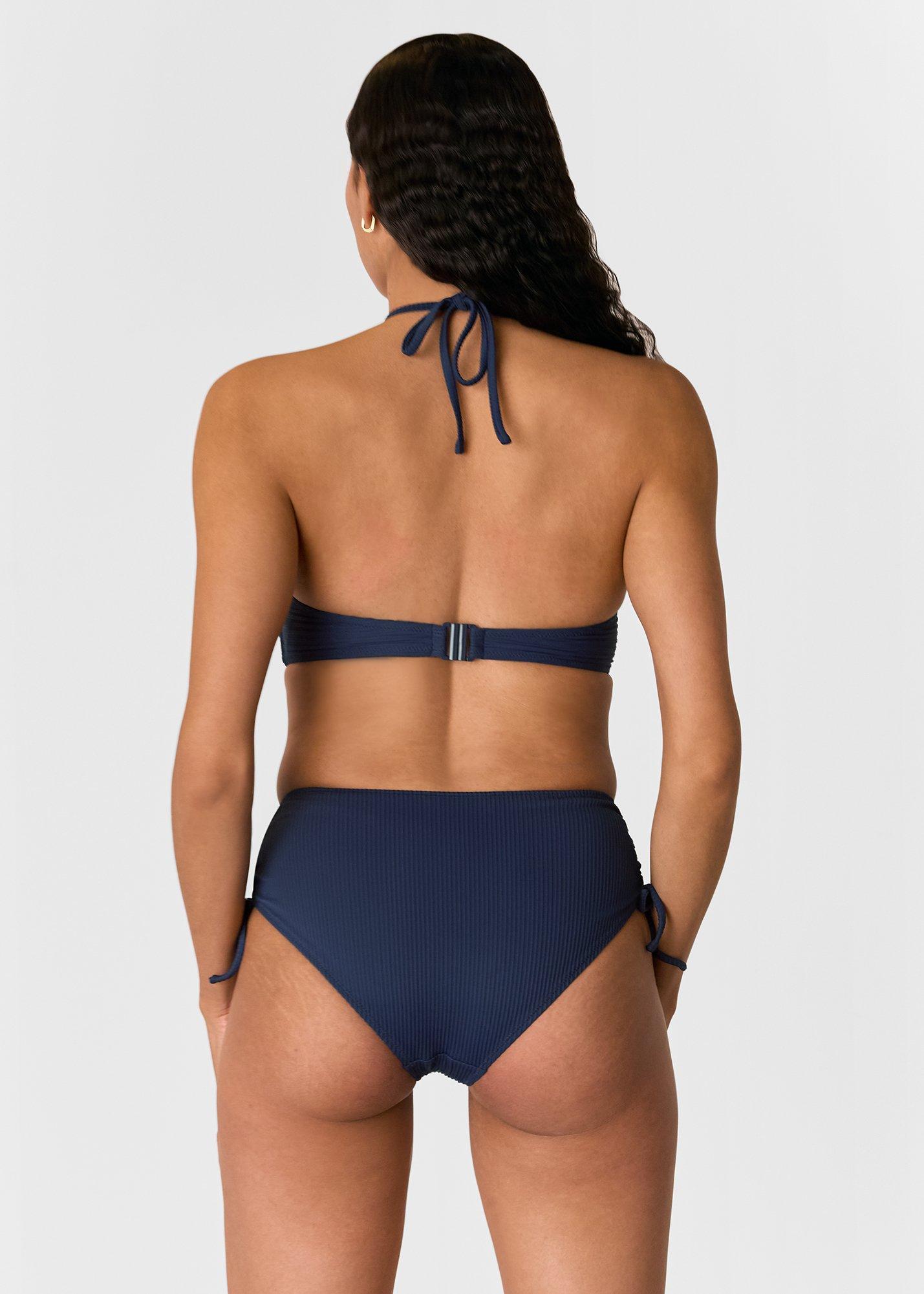 Mixed Rib Halter Bikini Top