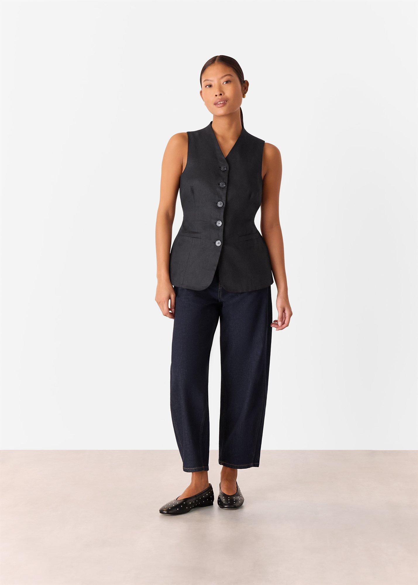 Petite Molly Linen Waistcoat
