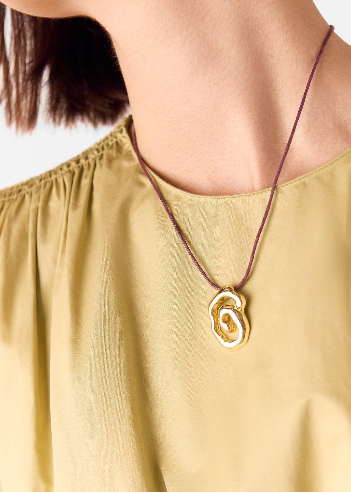 Molten Abstract Cord Necklace