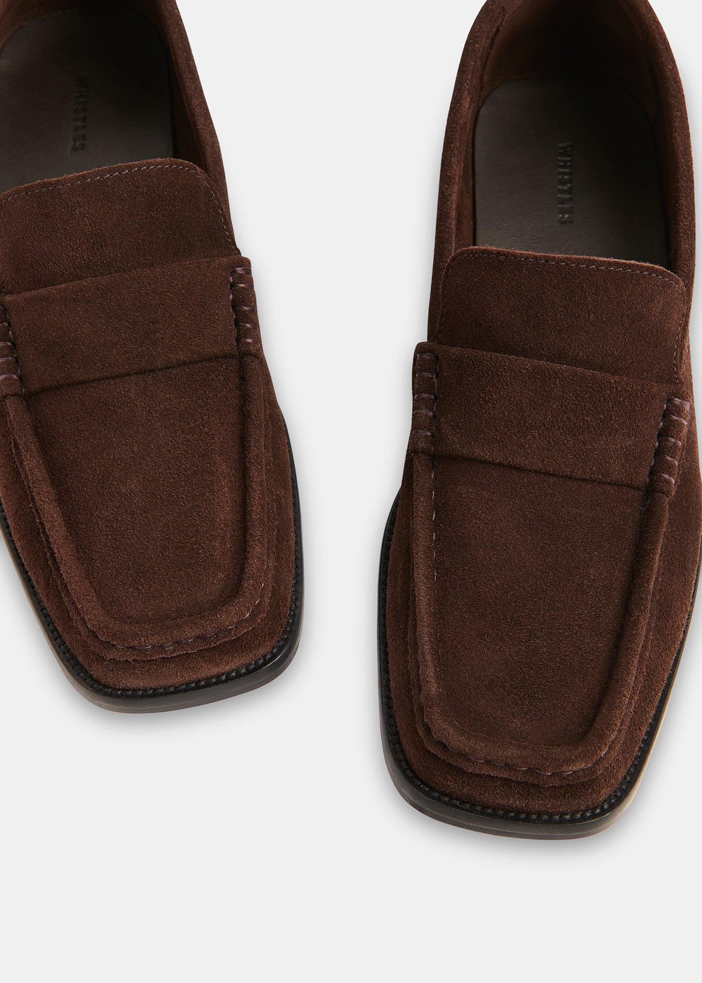 Mora Suede Square Toe Loafer