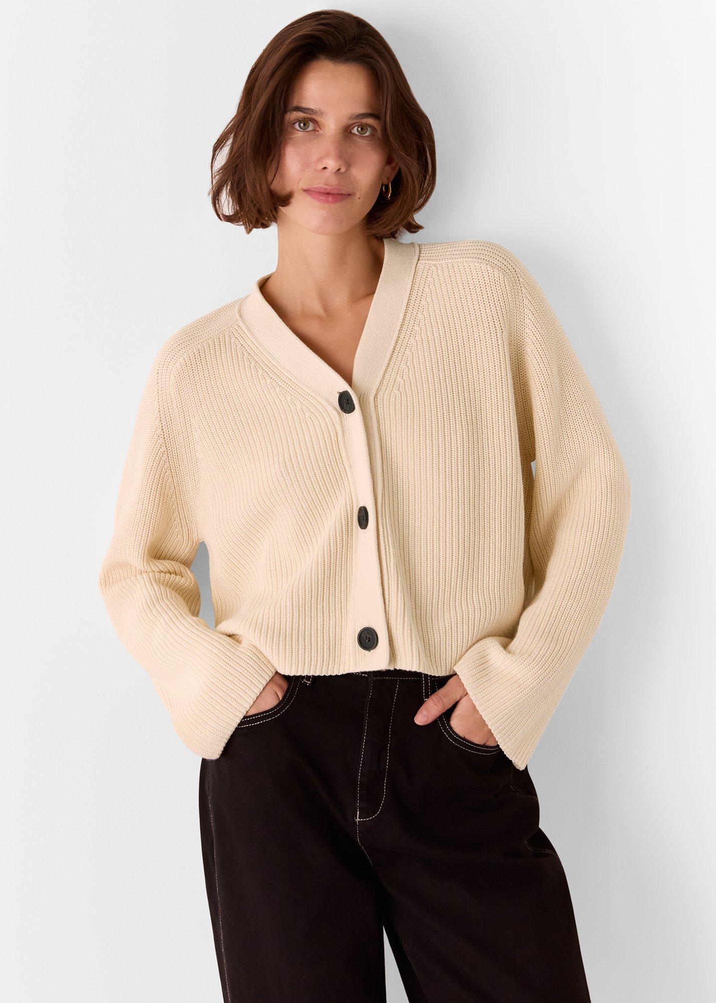 Ivory Petite Nala Cotton Cardigan