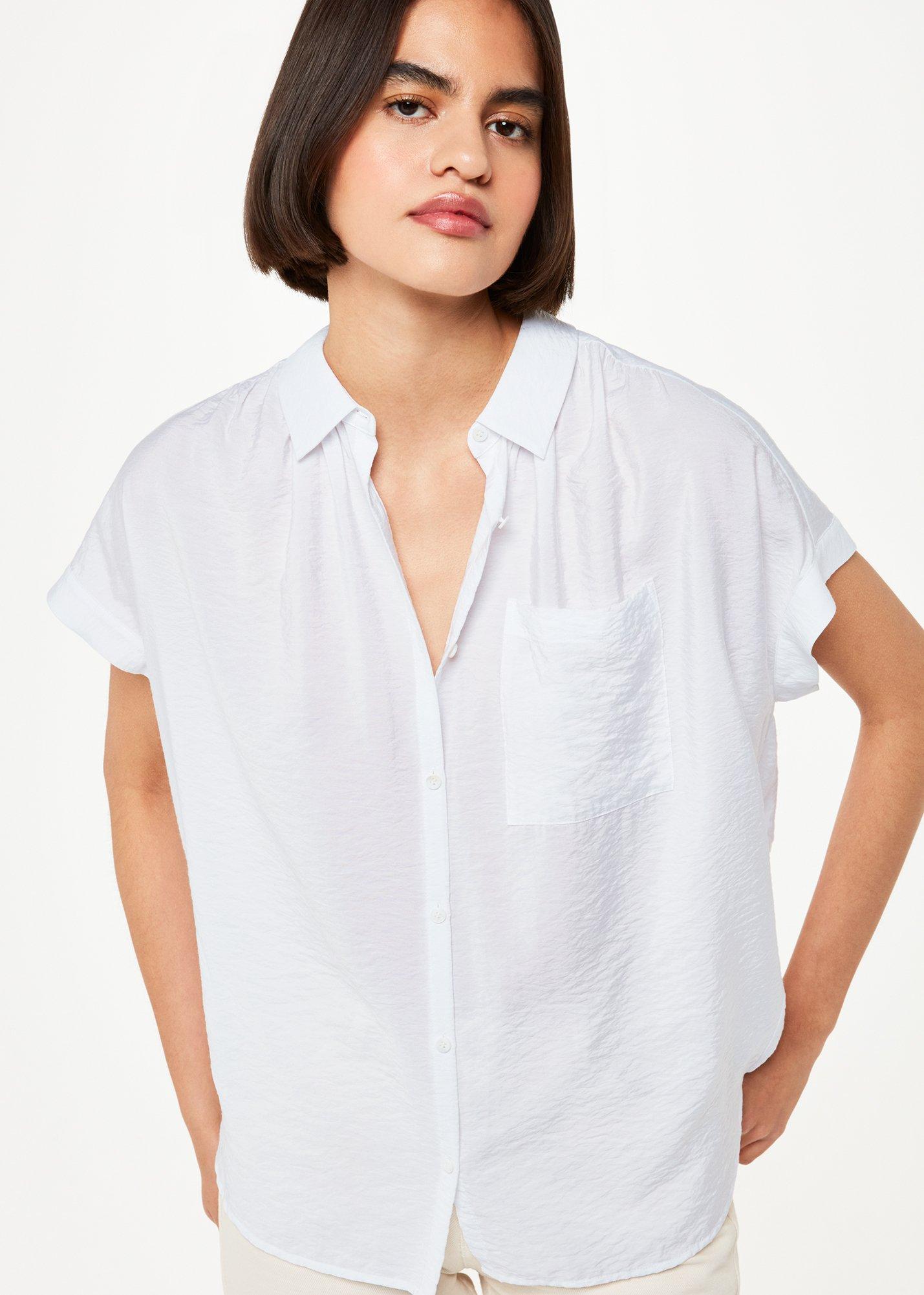 White Nicola Button Through Shirt