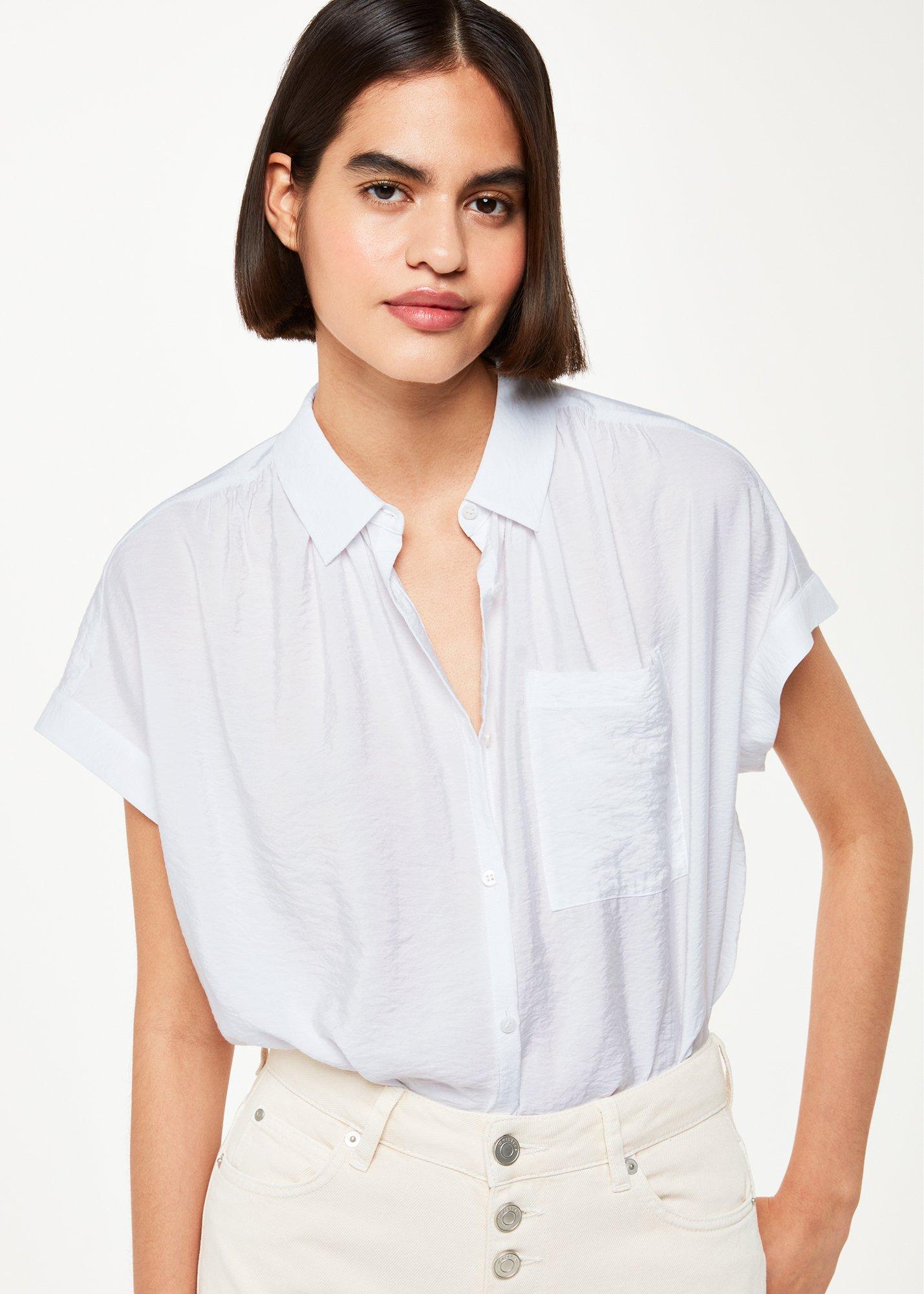 White Nicola Button Through Shirt