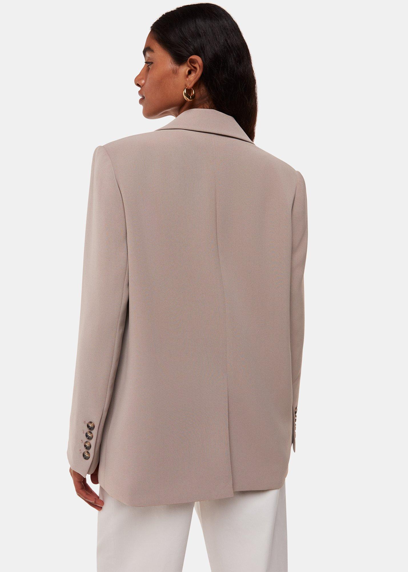 Taupe Nina Double Breasted Blazer