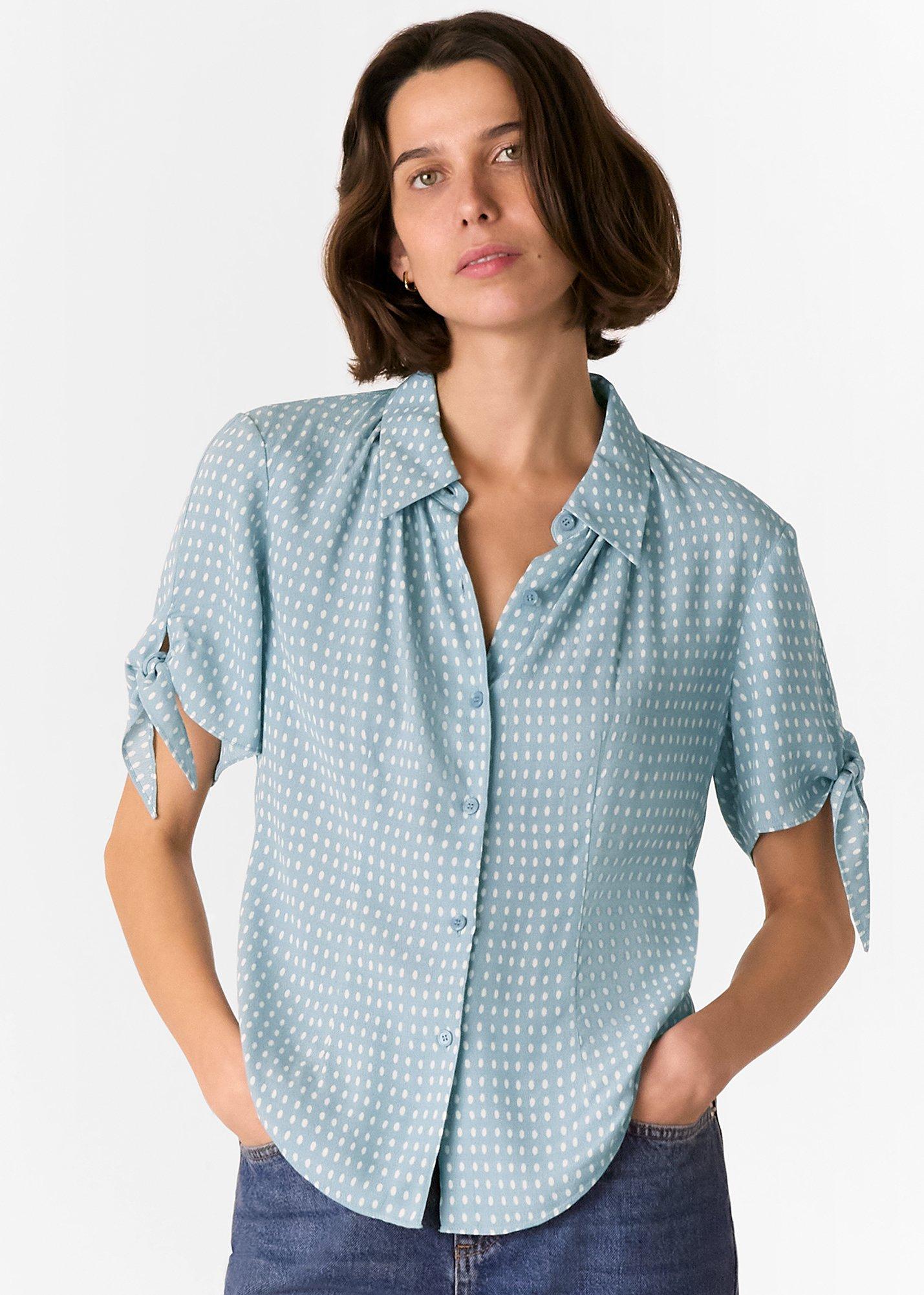 Oval Spot Tie Sleeve Shirt