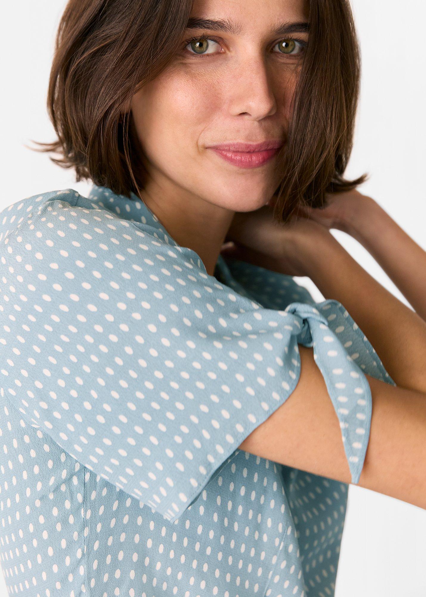 Oval Spot Tie Sleeve Shirt