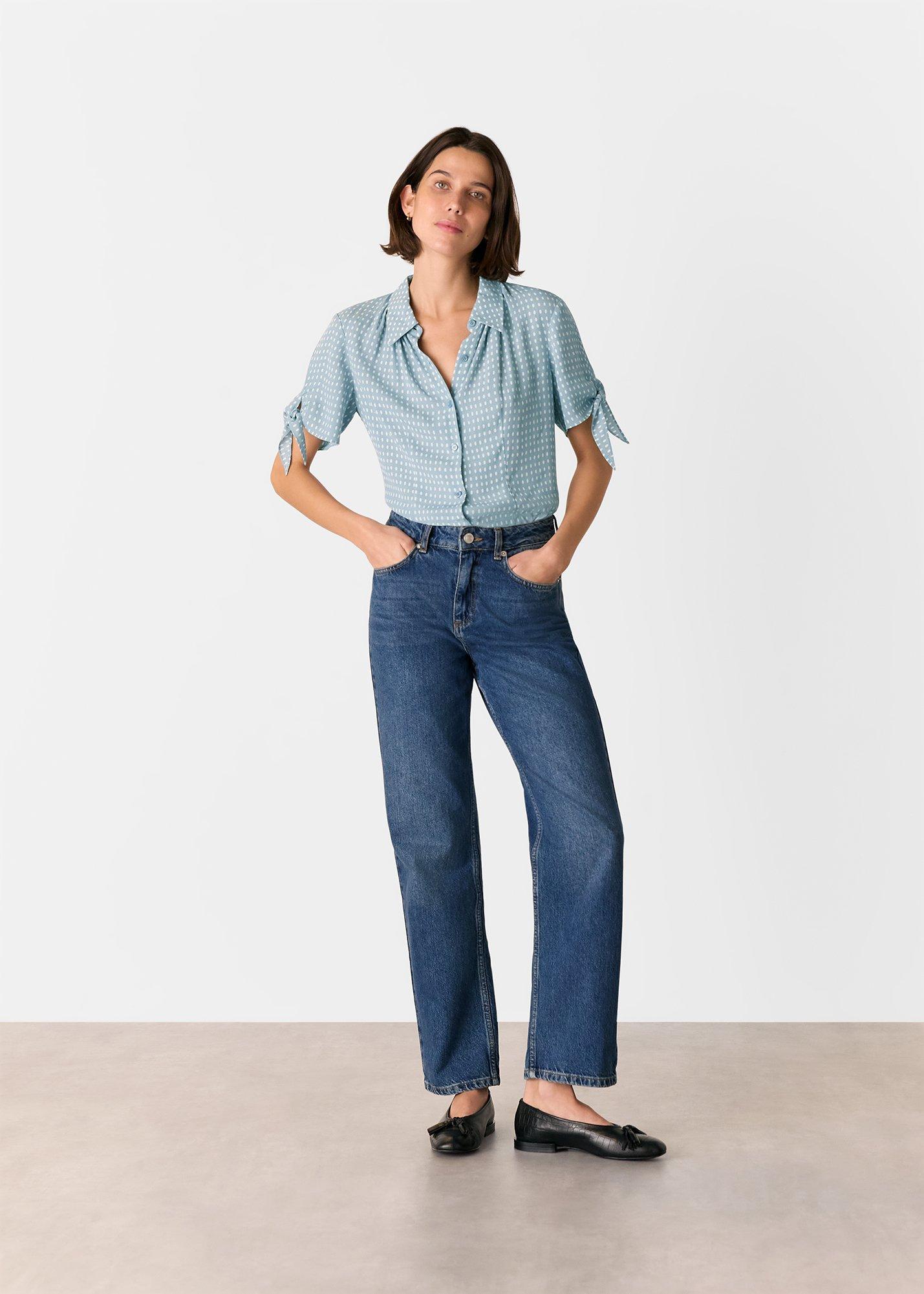 Oval Spot Tie Sleeve Shirt