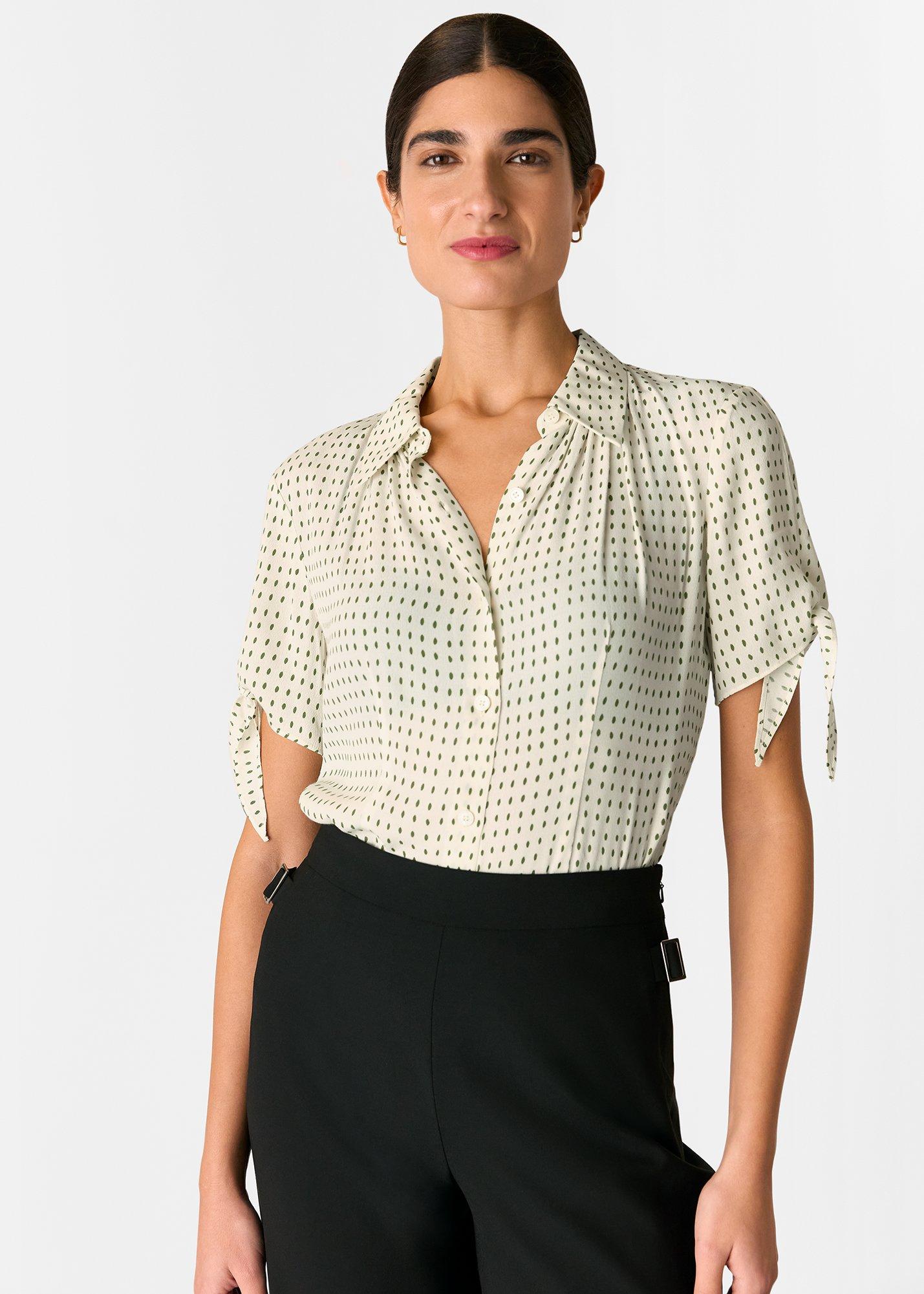 Oval Spot Tie Sleeve Shirt