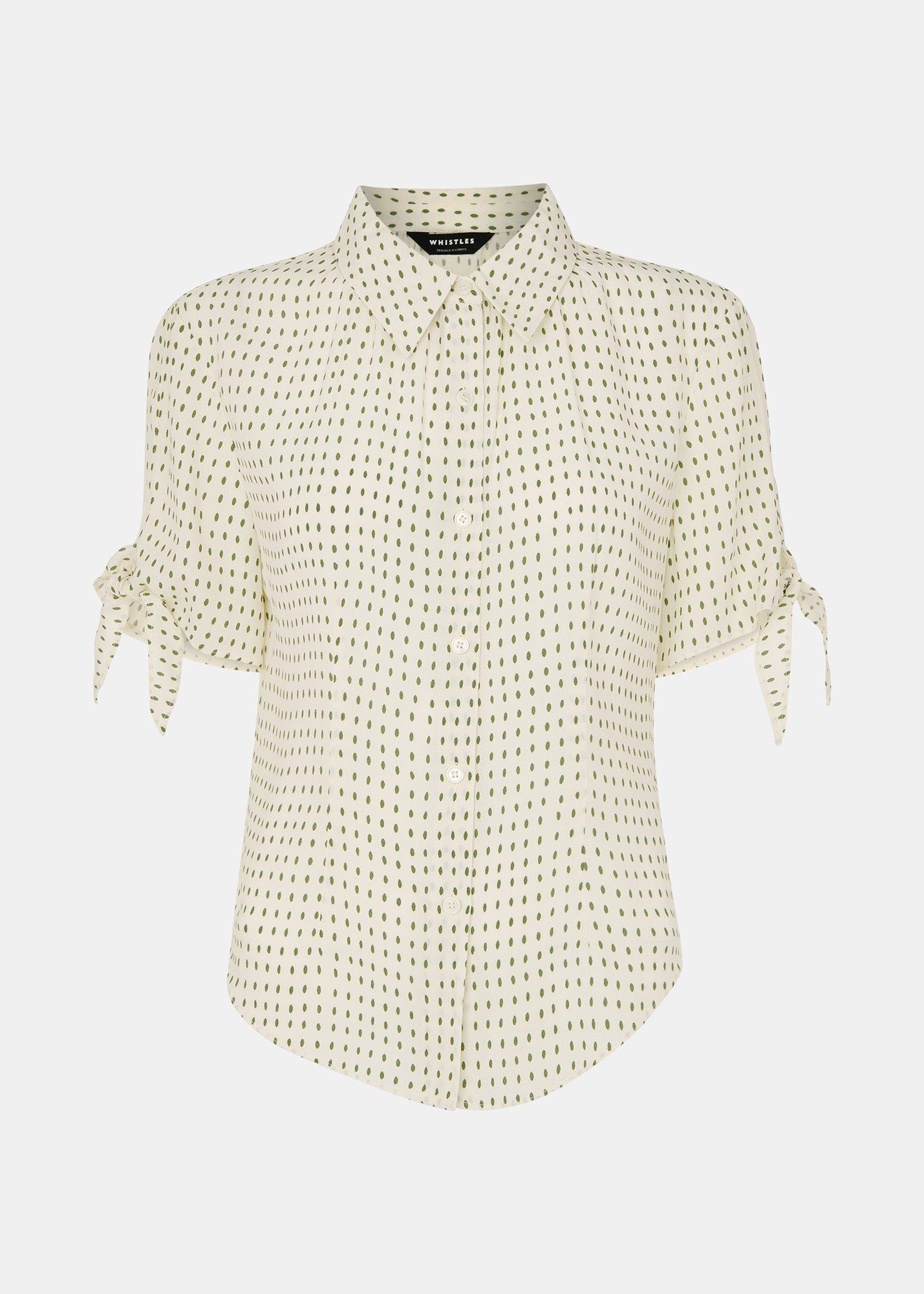 Oval Spot Tie Sleeve Shirt