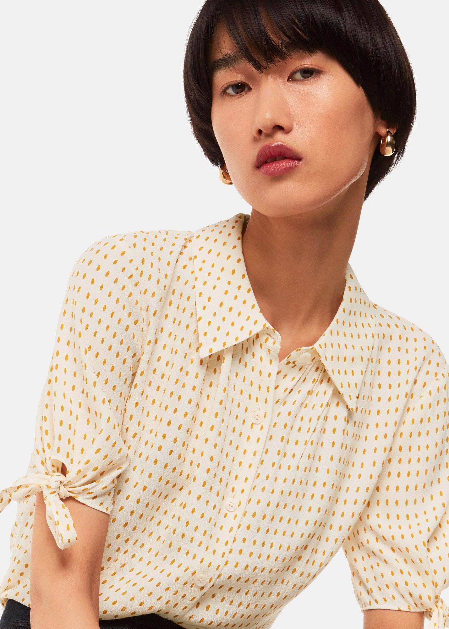 Oval Spot Tie Sleeve Shirt