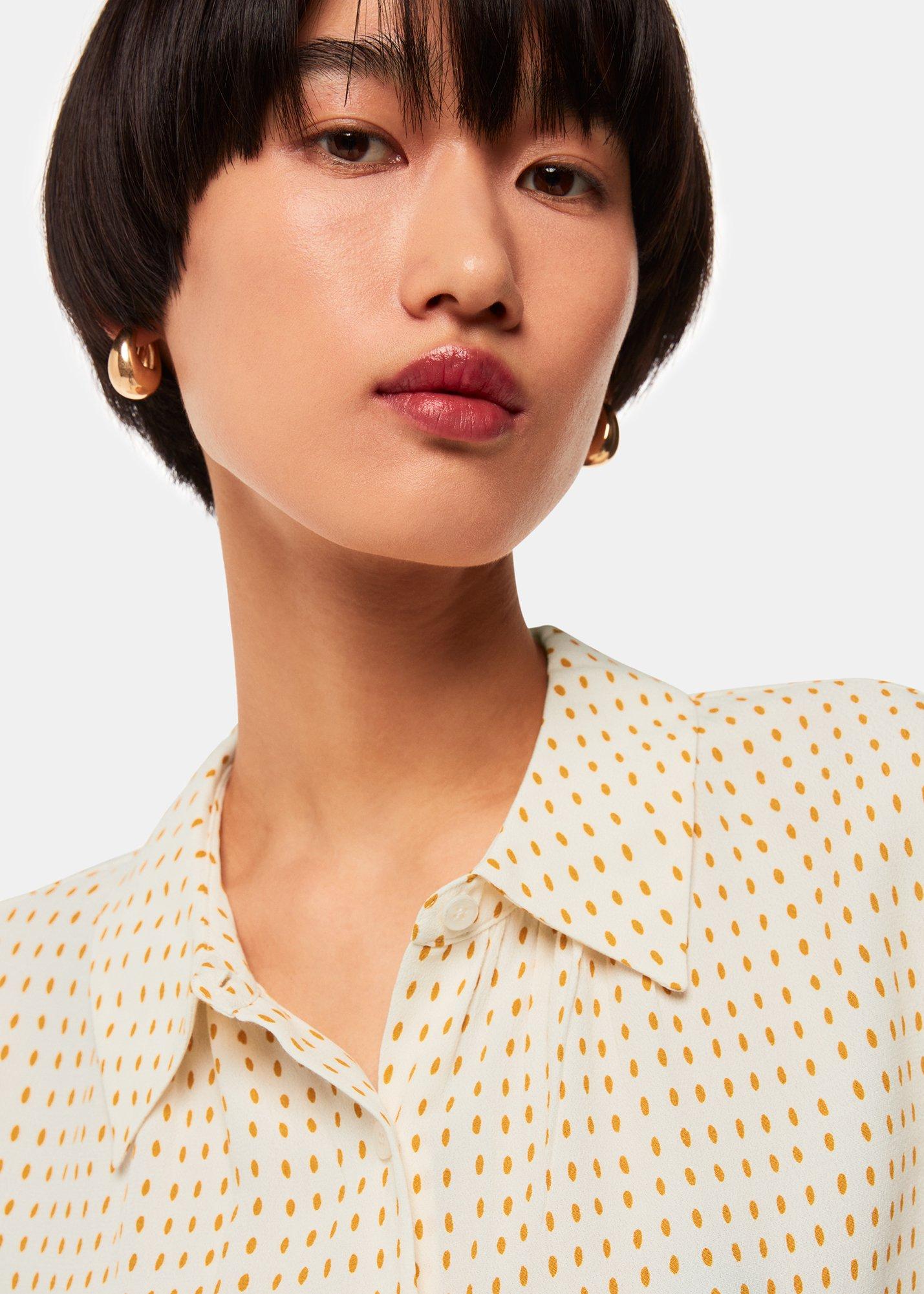 Oval Spot Tie Sleeve Shirt