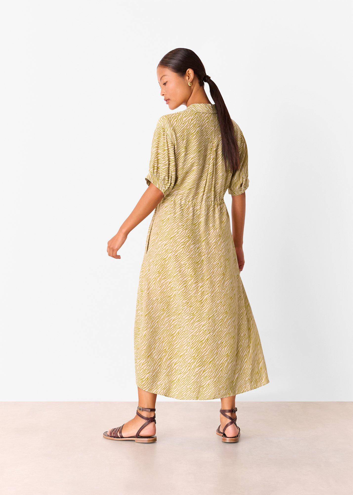 Petite Tiger Flame Midi Dress