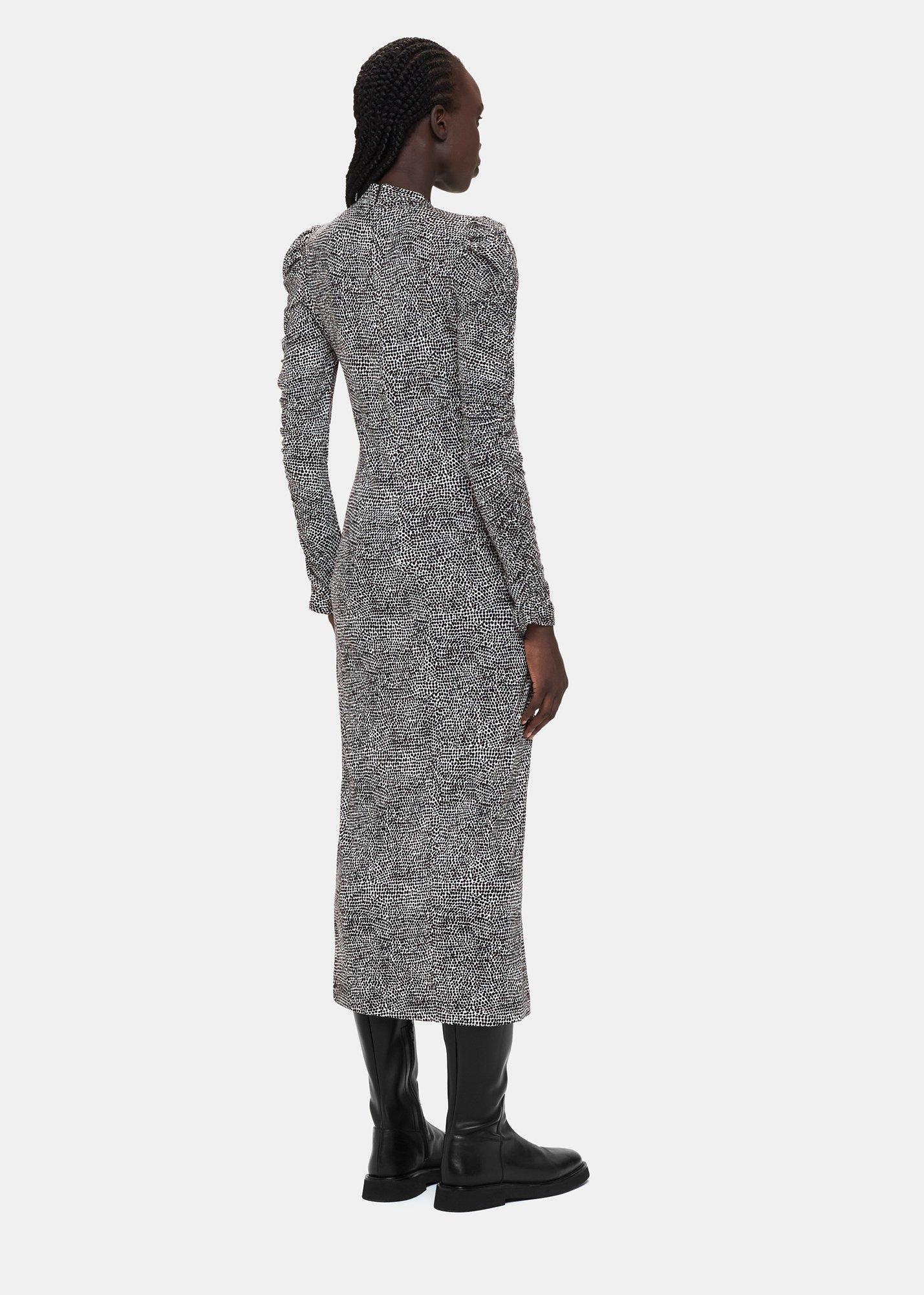 Black Pebble Spot Jersey Dress