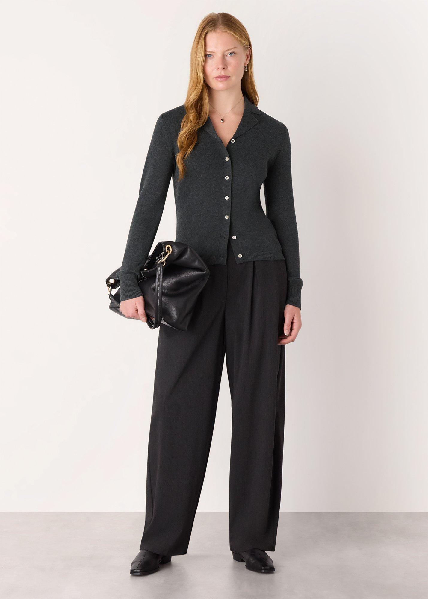 Dark Grey Phoebe Knit Shirt