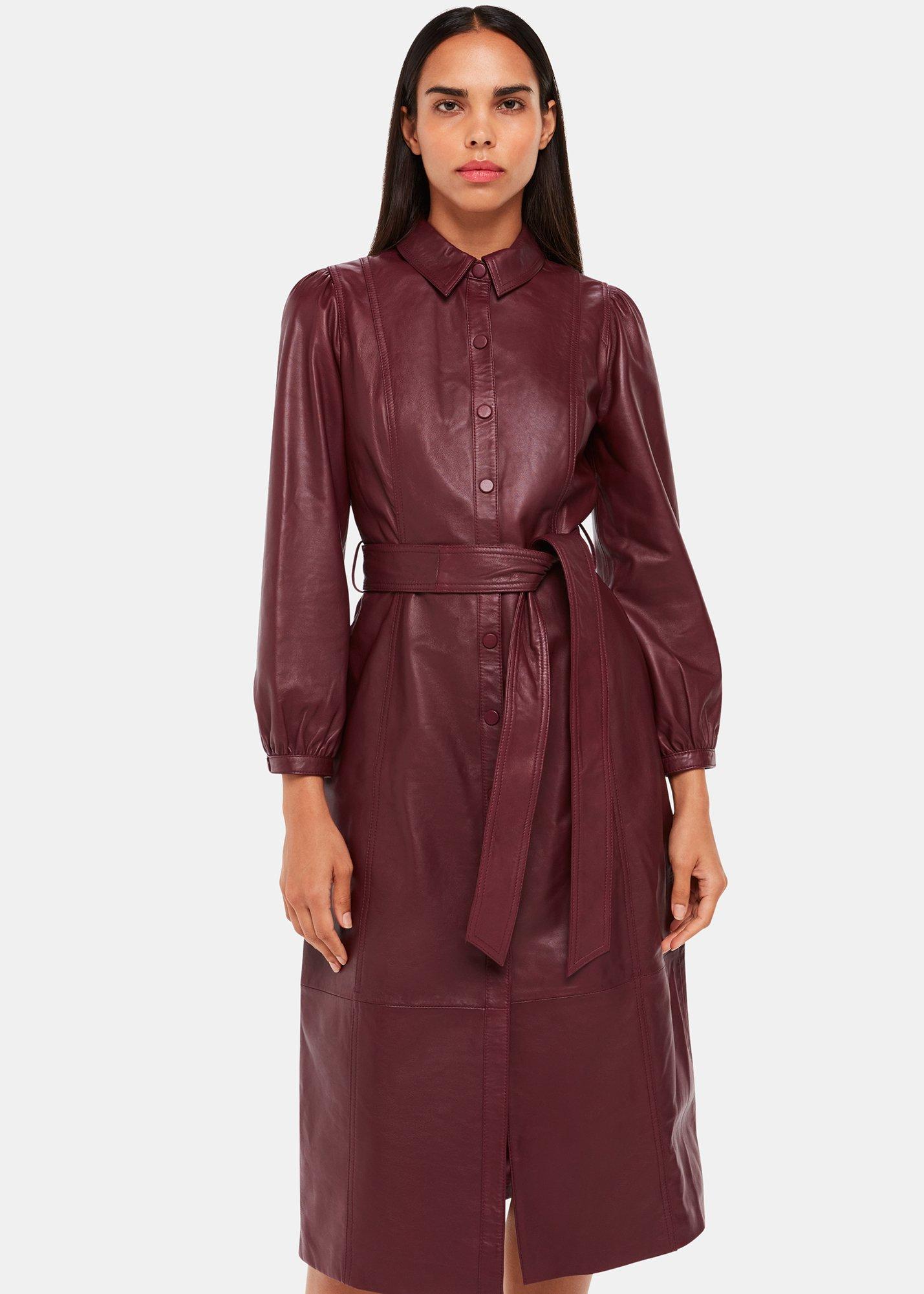 Phoebe Leather Shirt Dress