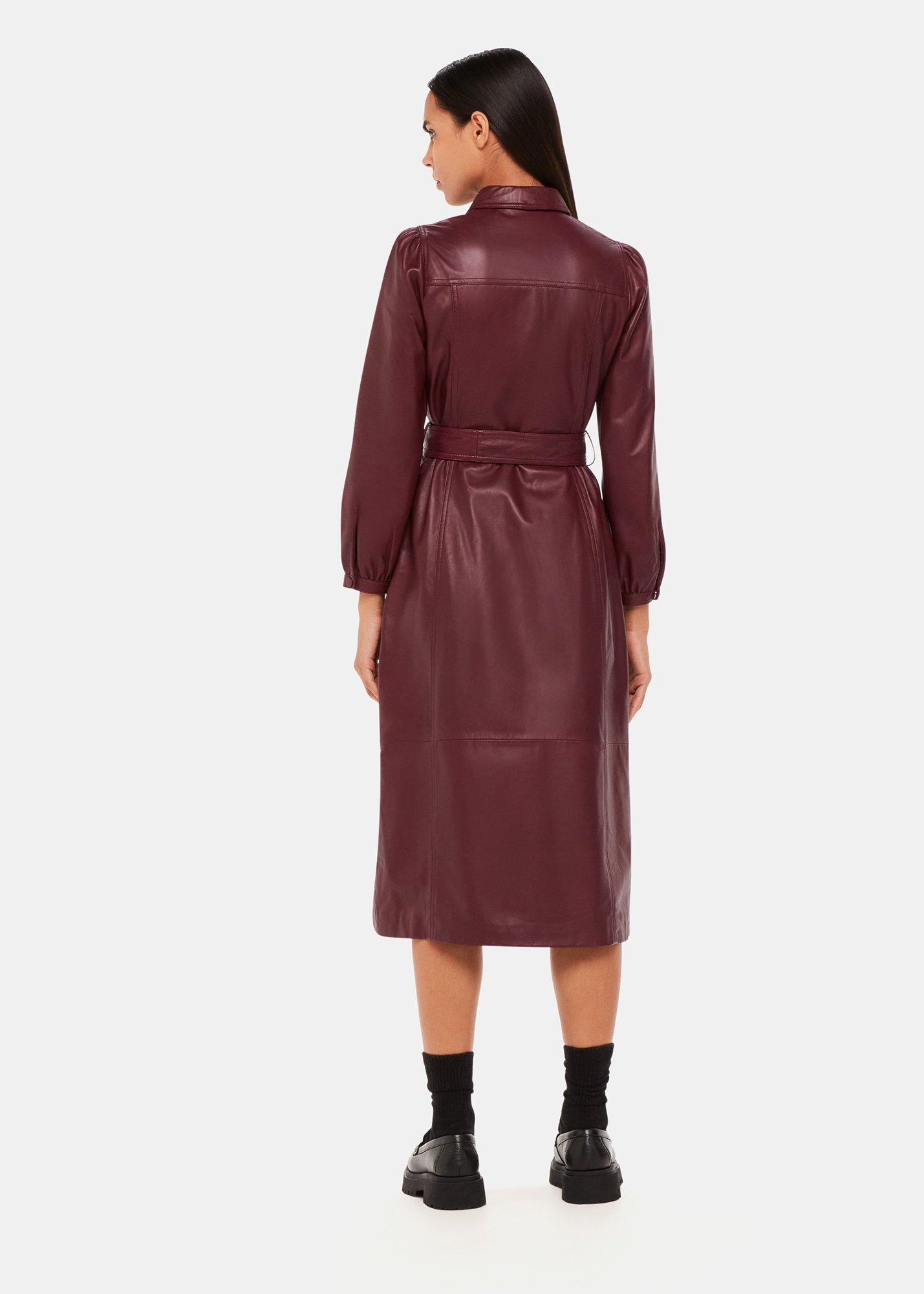 Phoebe Leather Shirt Dress