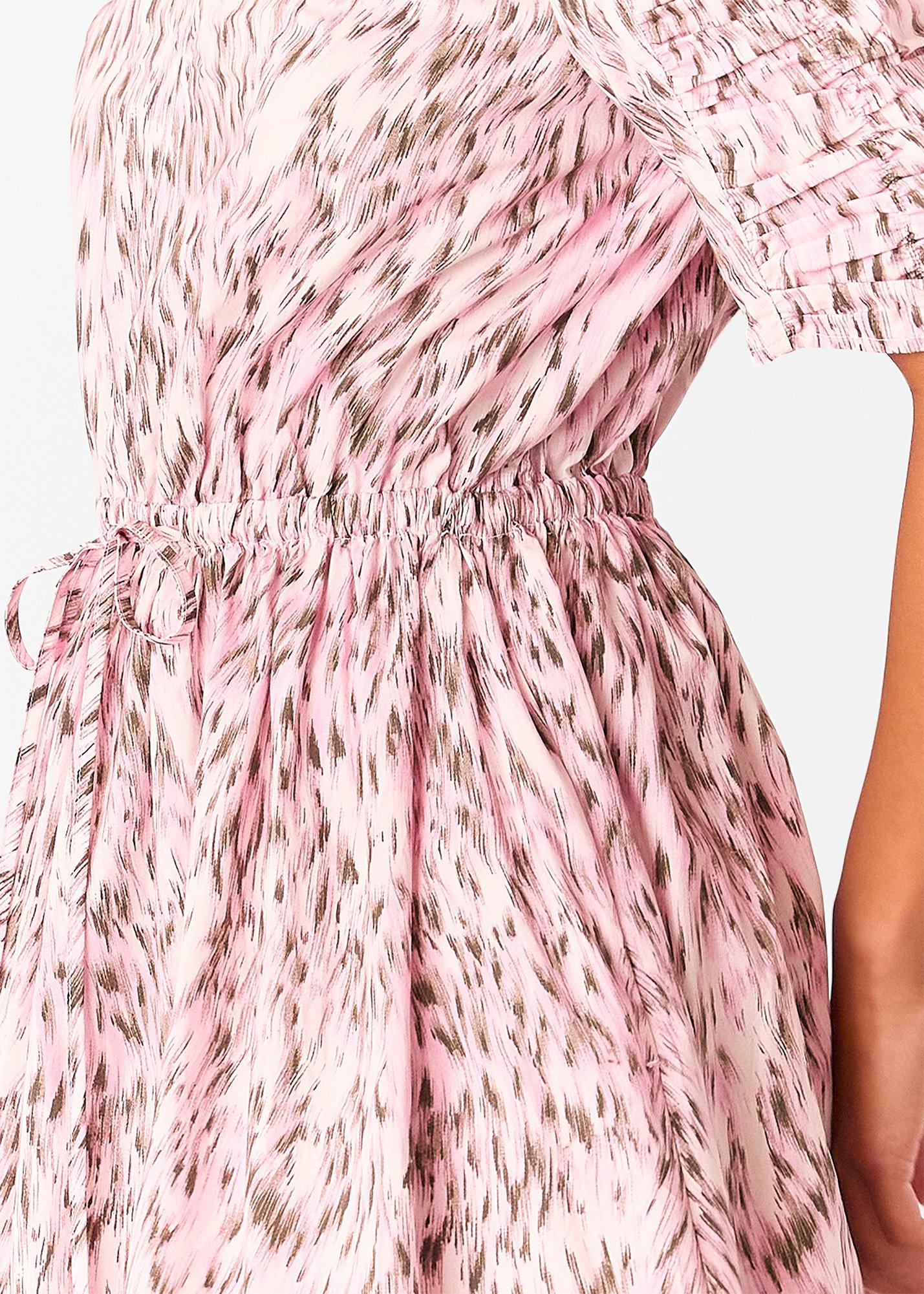 Leopard Cotton Midi Dress