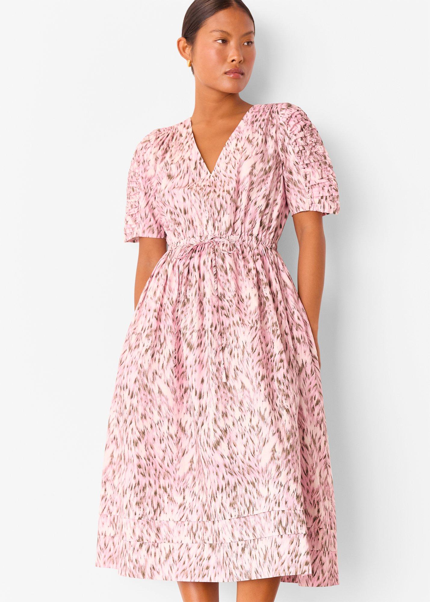 Leopard Cotton Midi Dress