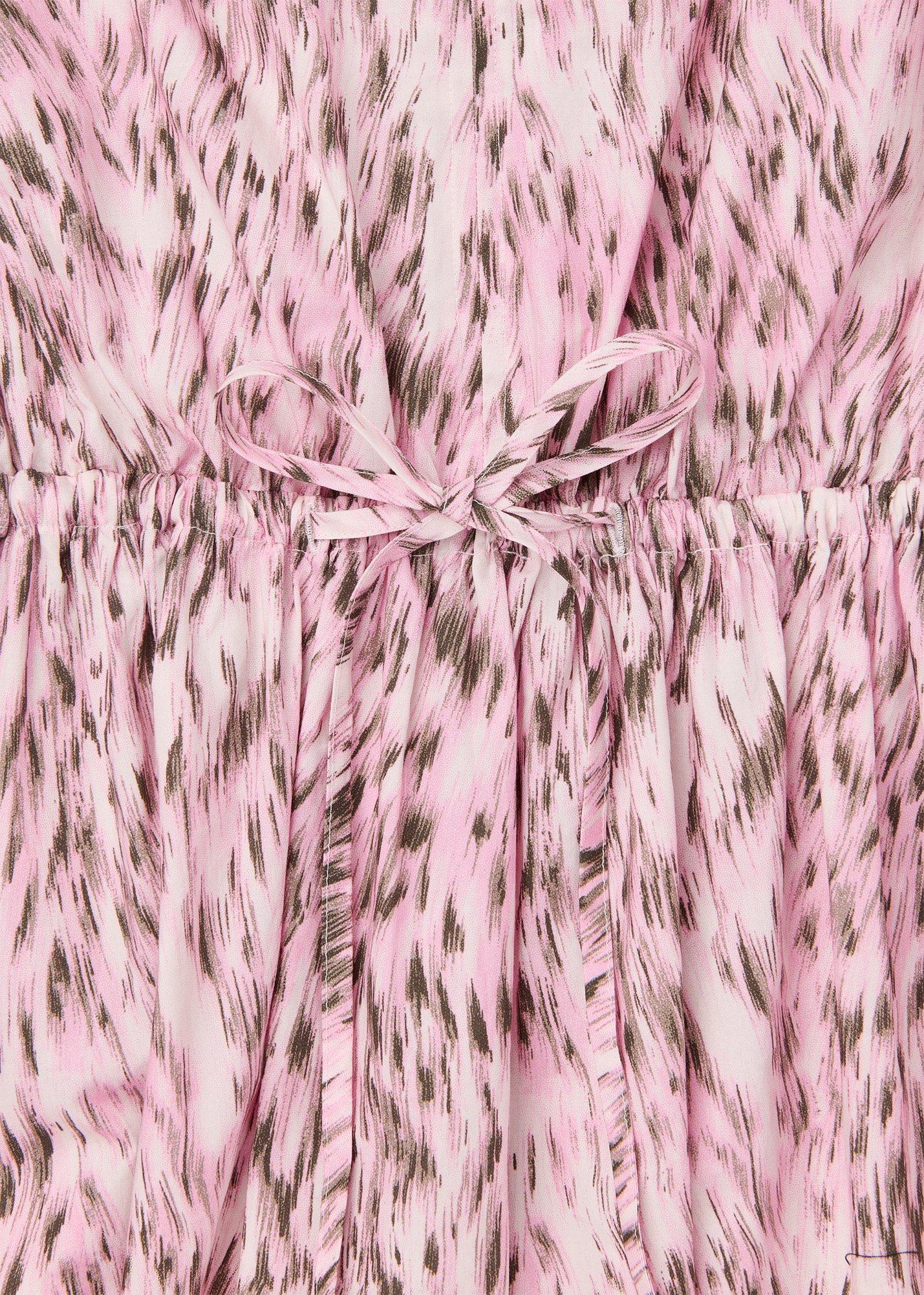 Leopard Cotton Midi Dress